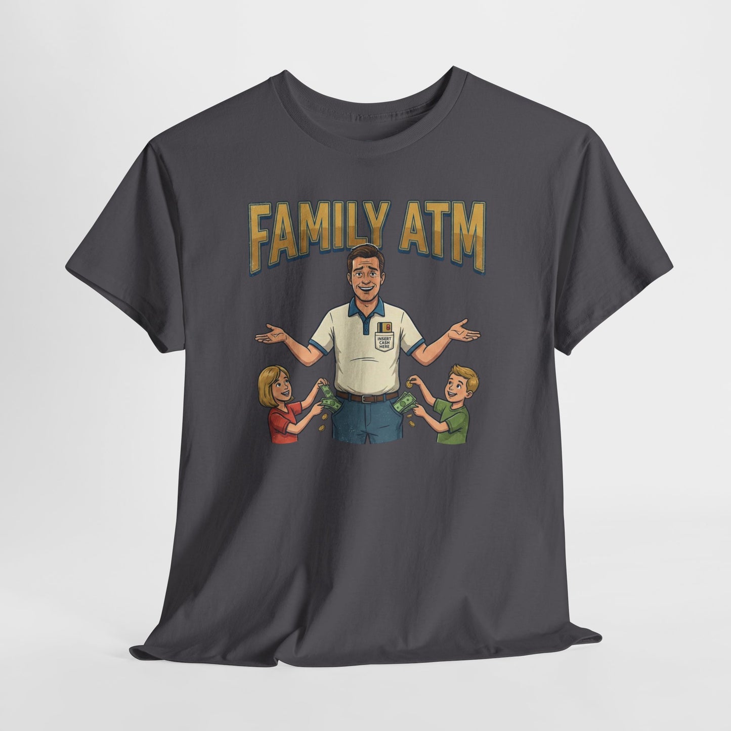 Family ATM Funny Dad Shirt, Father's Day Gift, Husband Birthday Idea, Dad Bank Tee, Humor Top For Men