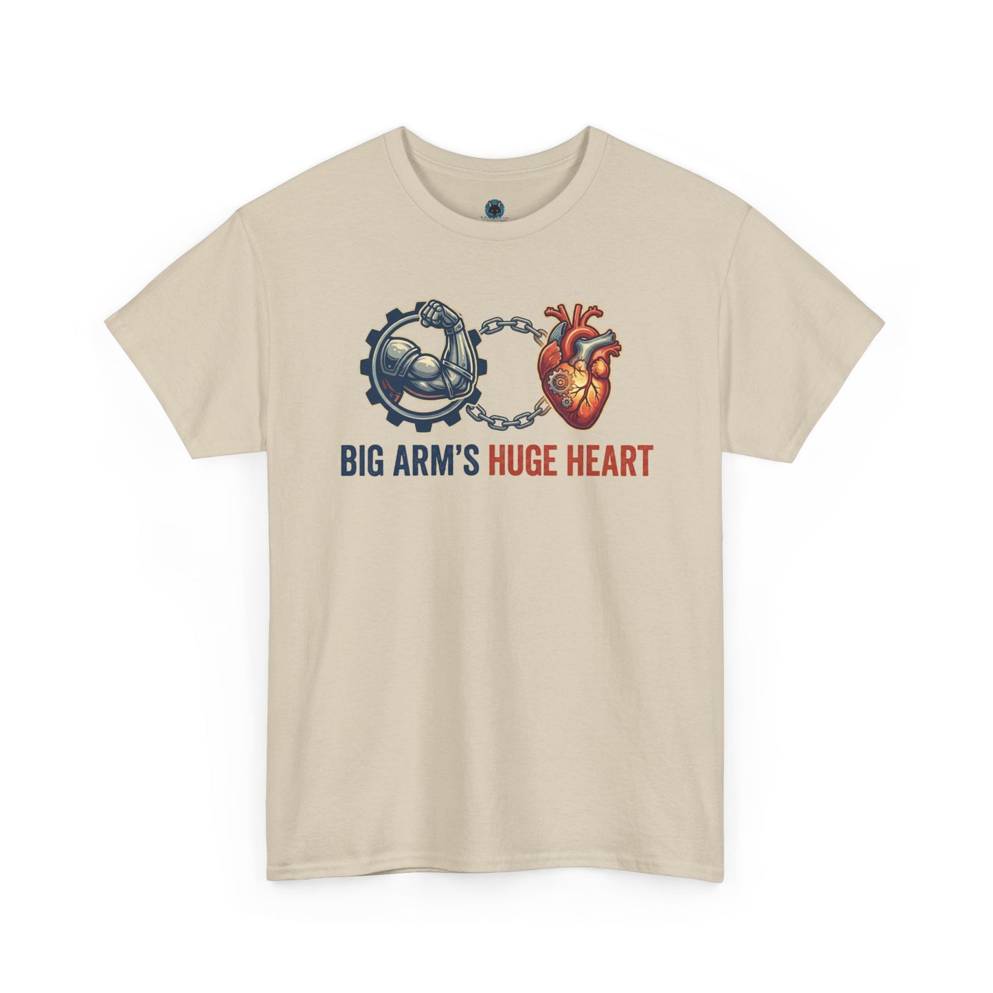 Big Arms Huge Heart Gym T-Shirt | Men's Bodybuilding Graphic Tee | Funny Weightlifting Shirt | Workout Motivation Top | Fitness Lover Gift