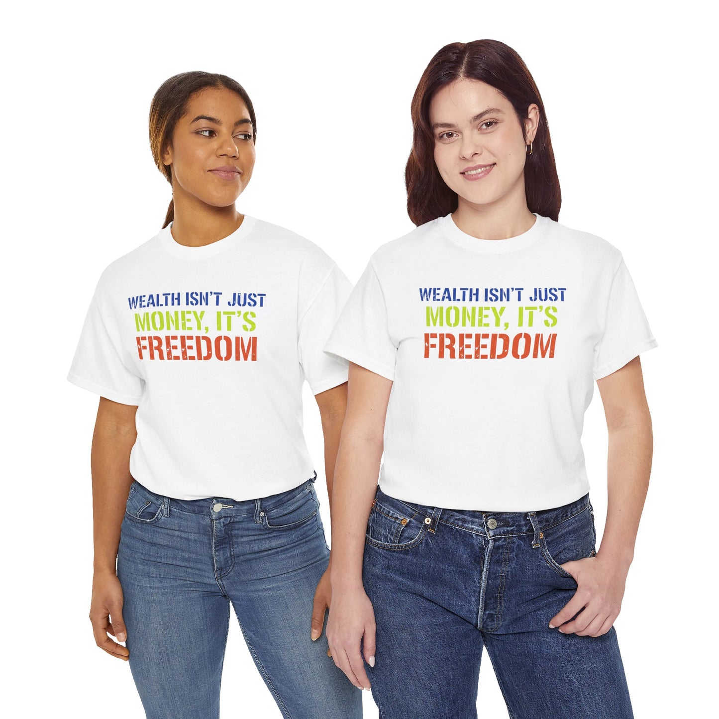 Wealth Is Freedom Shirt - Financial Independence Gift - Entrepreneur Motivation Tee - Money Mindset Top - Hustle Apparel