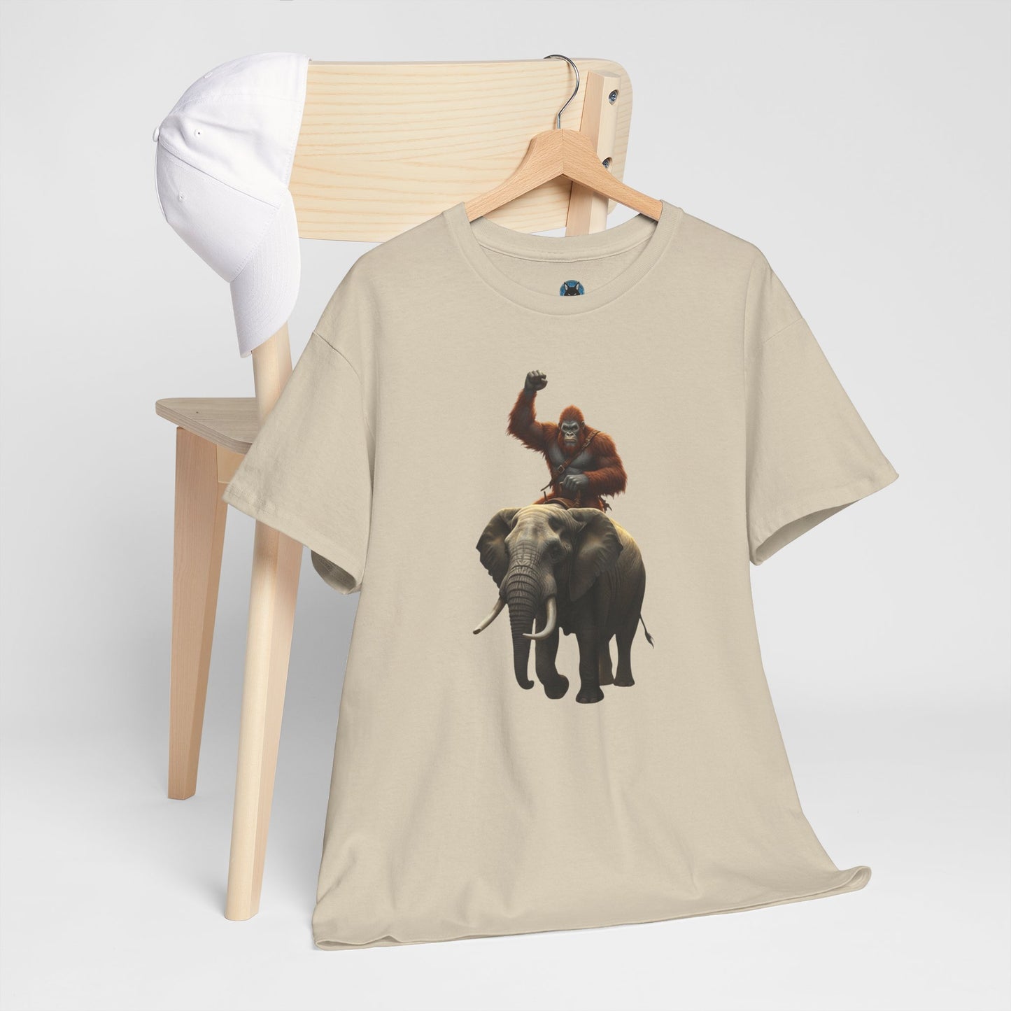 Bigfoot Riding Elephant Unisex T-Shirt