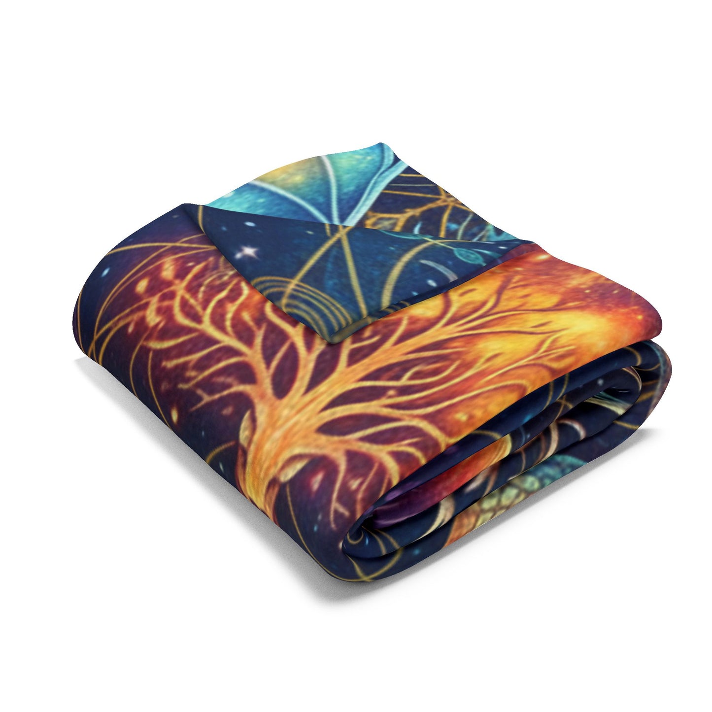 Fleece Blanket - Geo-Bloom Arctic Design