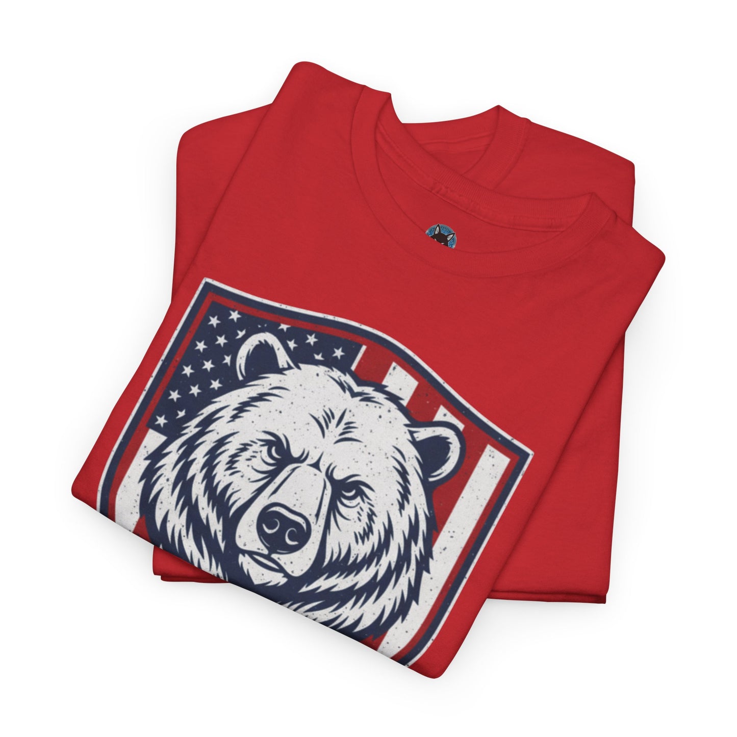 Patriotic Bear Shirt -  USA Flag Shield Tee - Liberty Est 1776 Top s- 4th of July Gift - American Animal Apparel