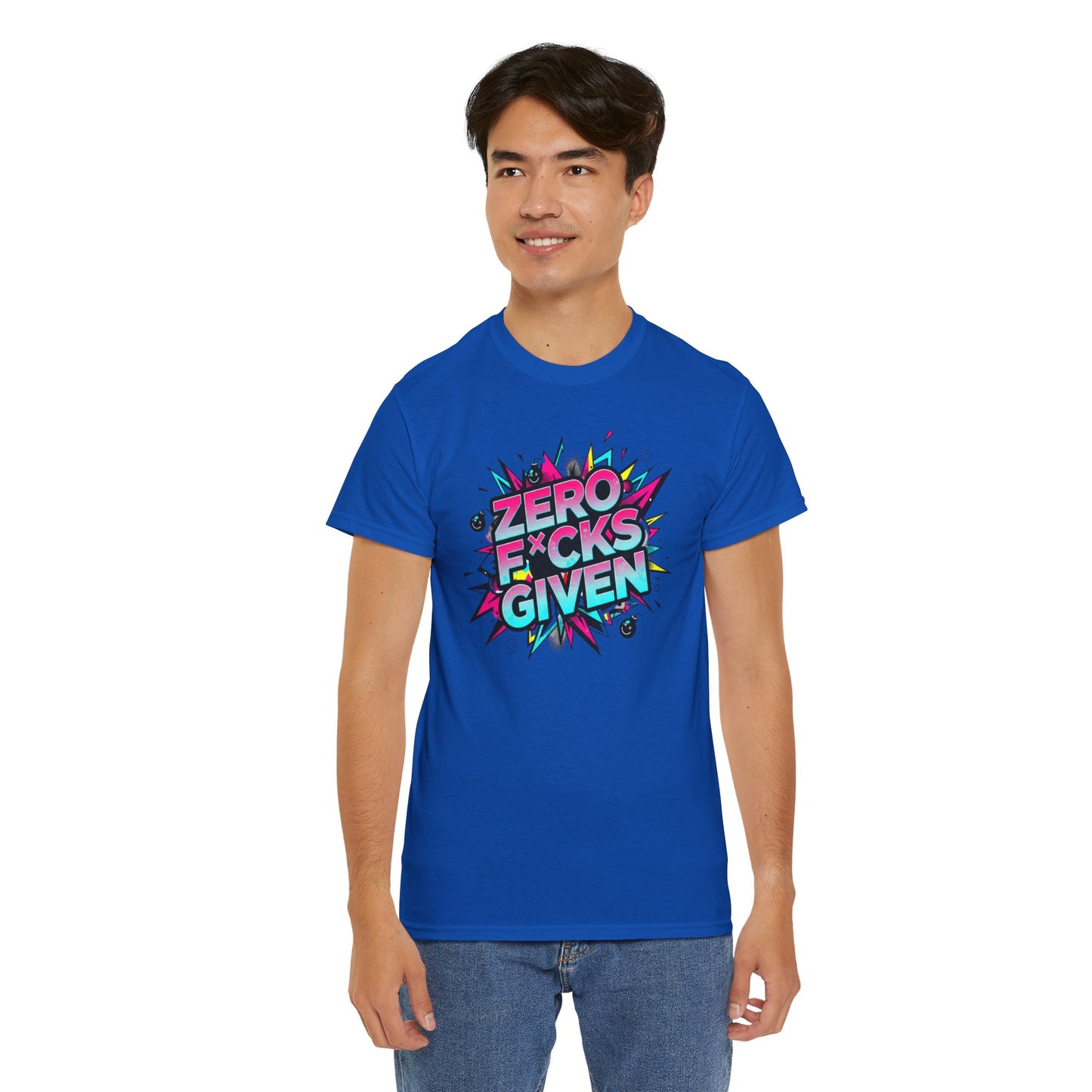 Zero F*cks Given Graphic  | Retro Pop Art Statement Shirt