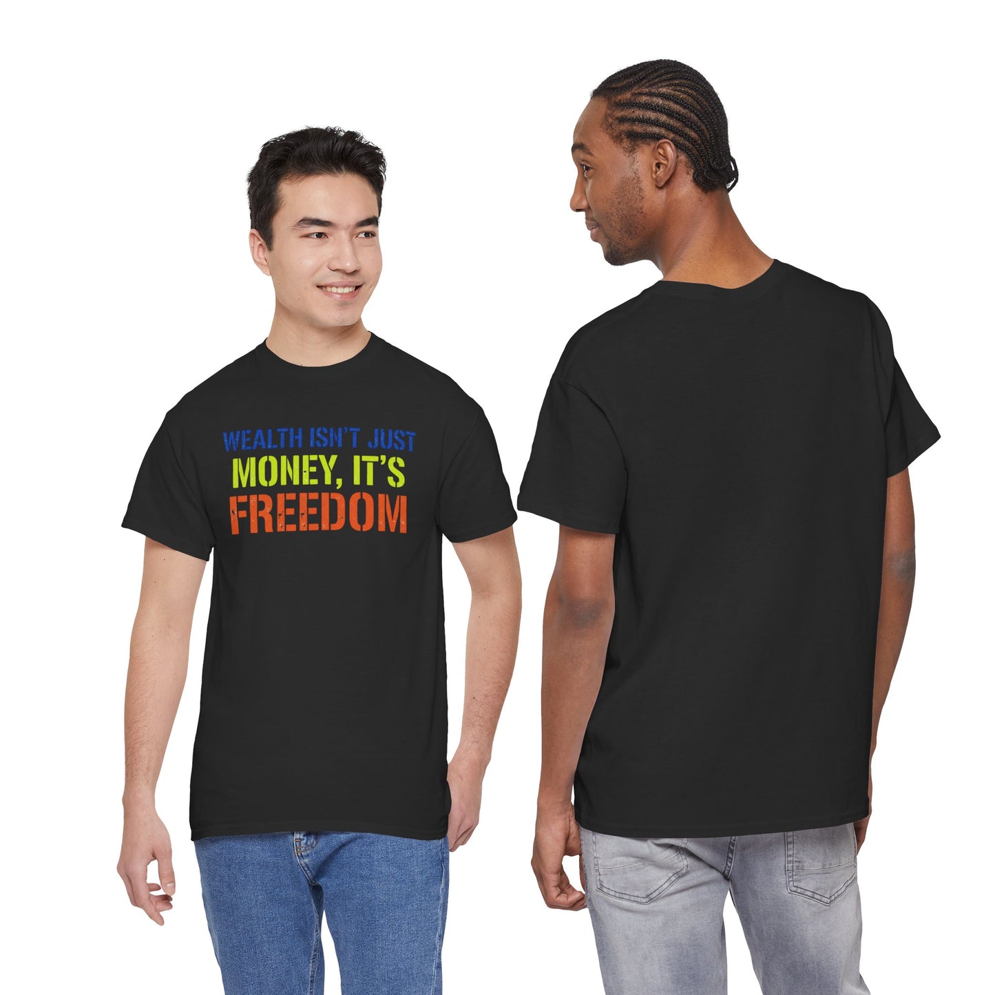 Wealth Is Freedom Shirt - Financial Independence Gift - Entrepreneur Motivation Tee - Money Mindset Top - Hustle Apparel