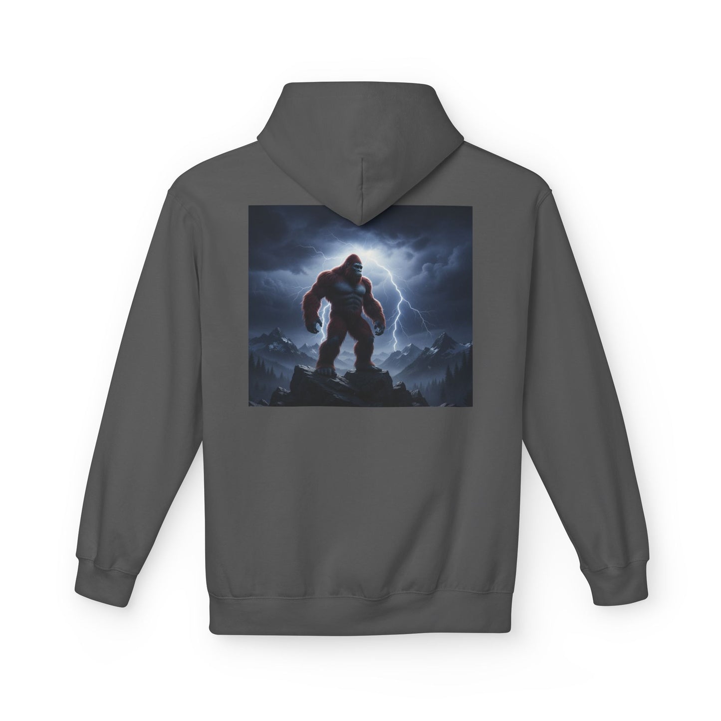 Hoodie - Bigfoot Standing Tall in the Storm
