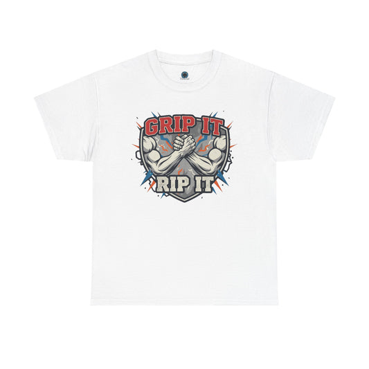 Arm Wrestling  - Grip It and Rip It Unisex Heavy Cotton T-Shirt