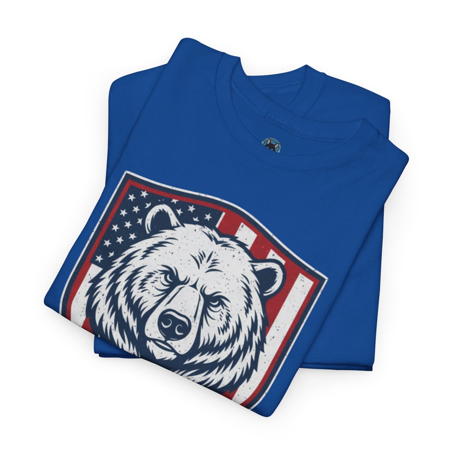 Patriotic Bear Shirt -  USA Flag Shield Tee - Liberty Est 1776 Top s- 4th of July Gift - American Animal Apparel