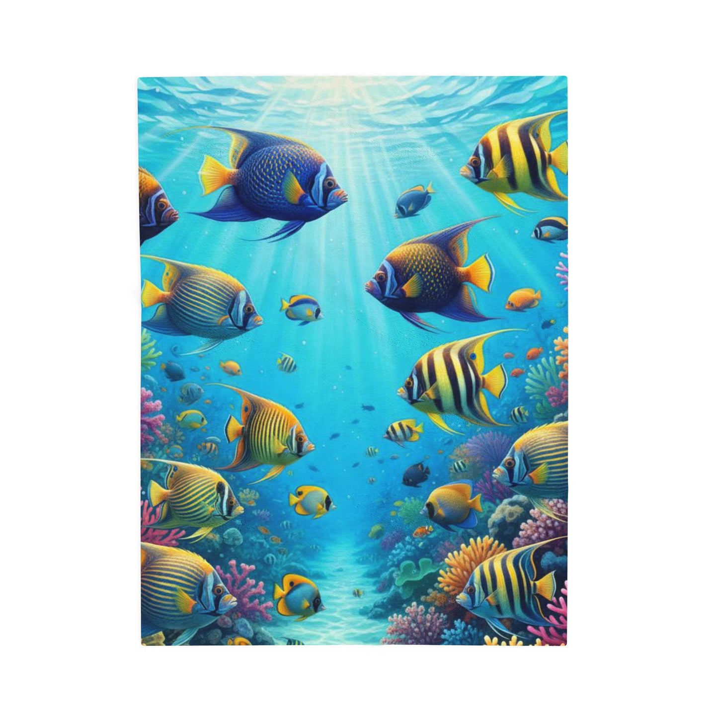 Plush Blanket Sea Life Theme