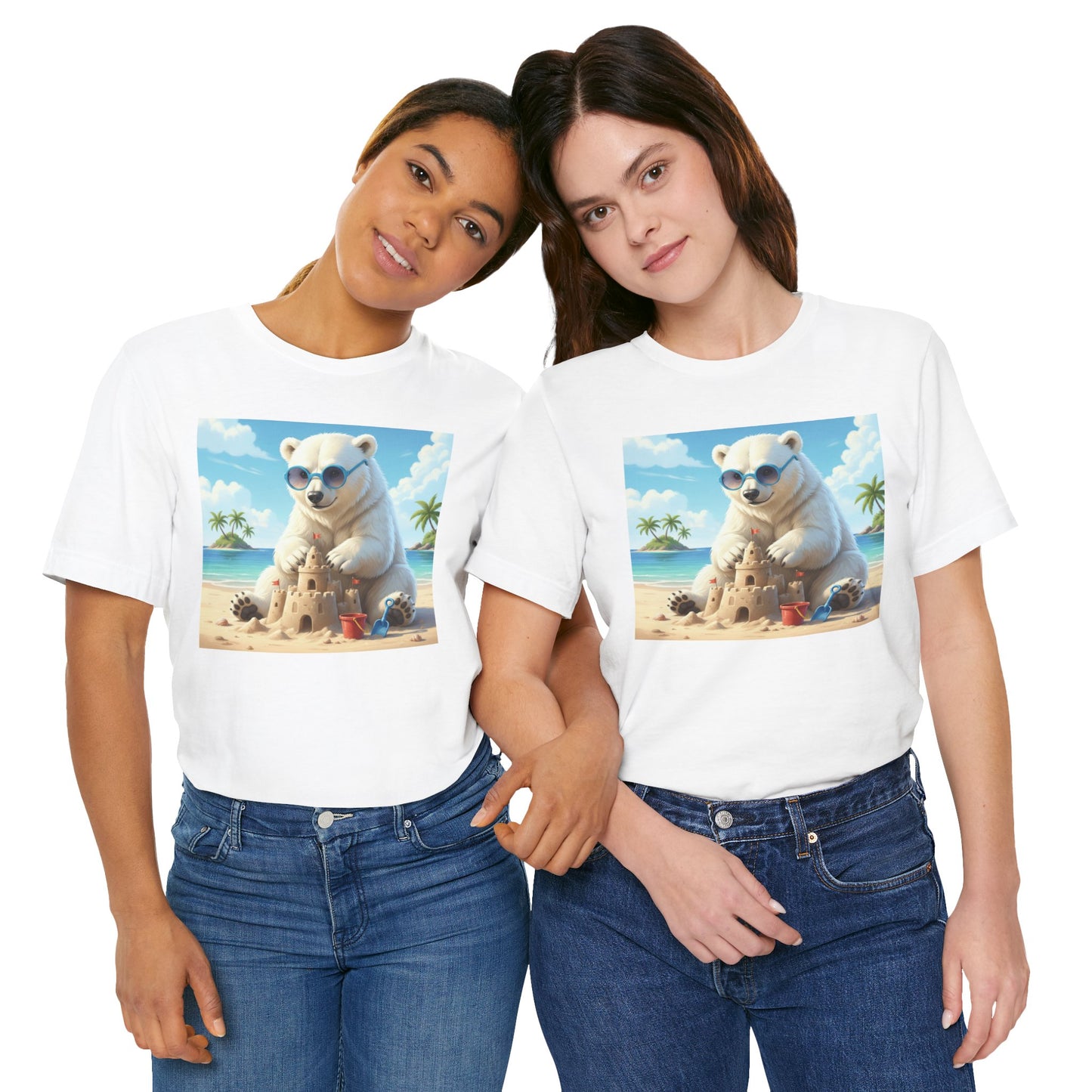 Polar Bear Building a Sand Castle T-shirt
