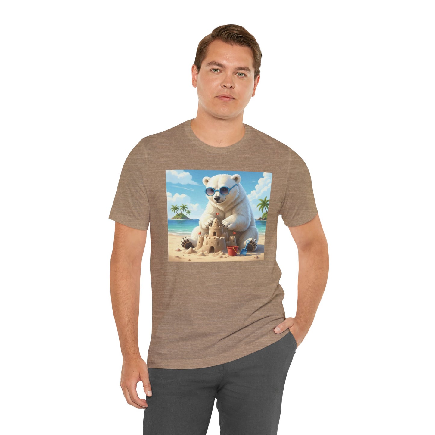 Polar Bear Building a Sand Castle T-shirt
