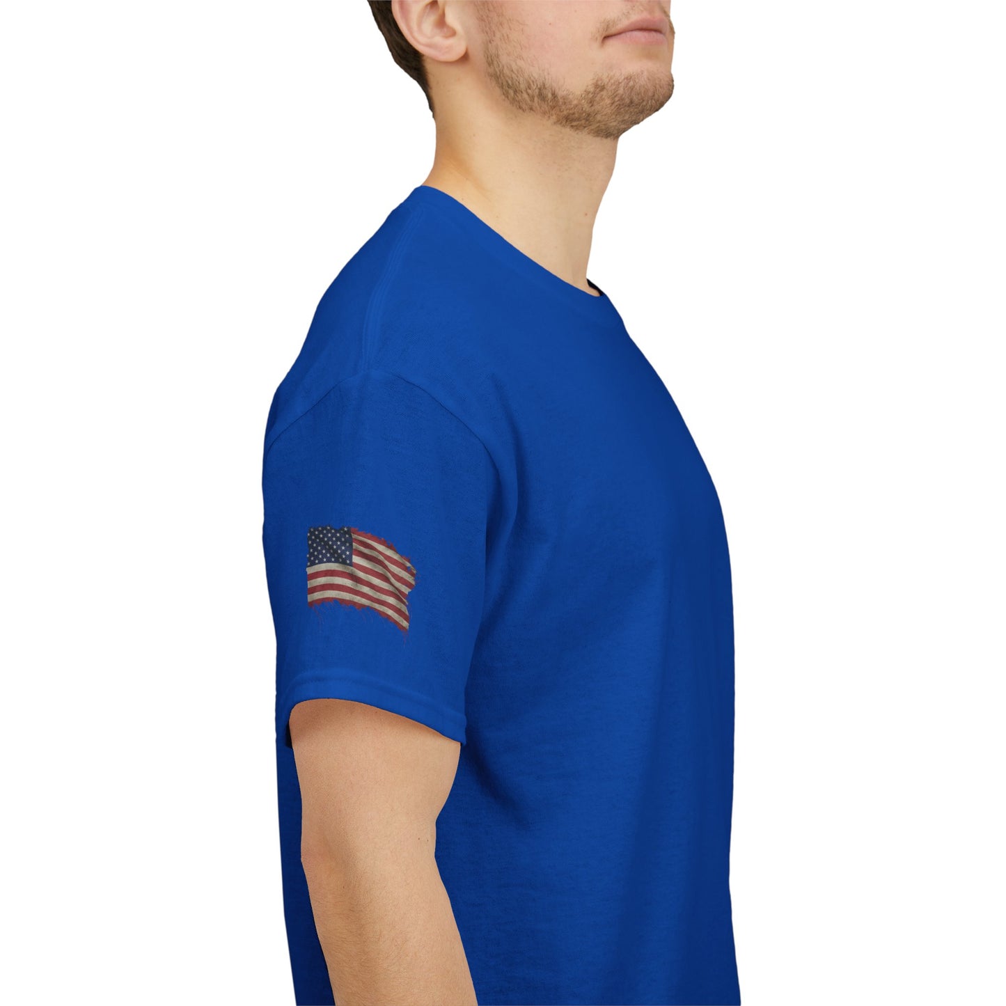 Patriotic Tee with Bald Eagle and Flag