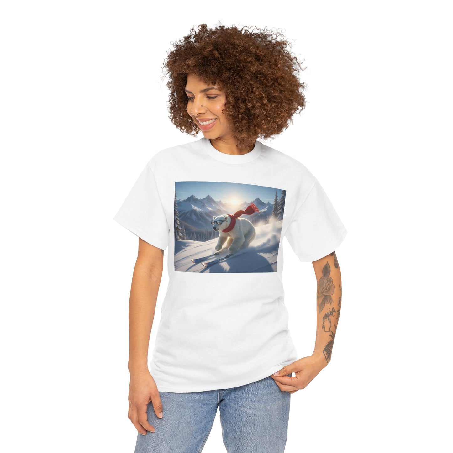 Skiing Polar Bear T-Shirt