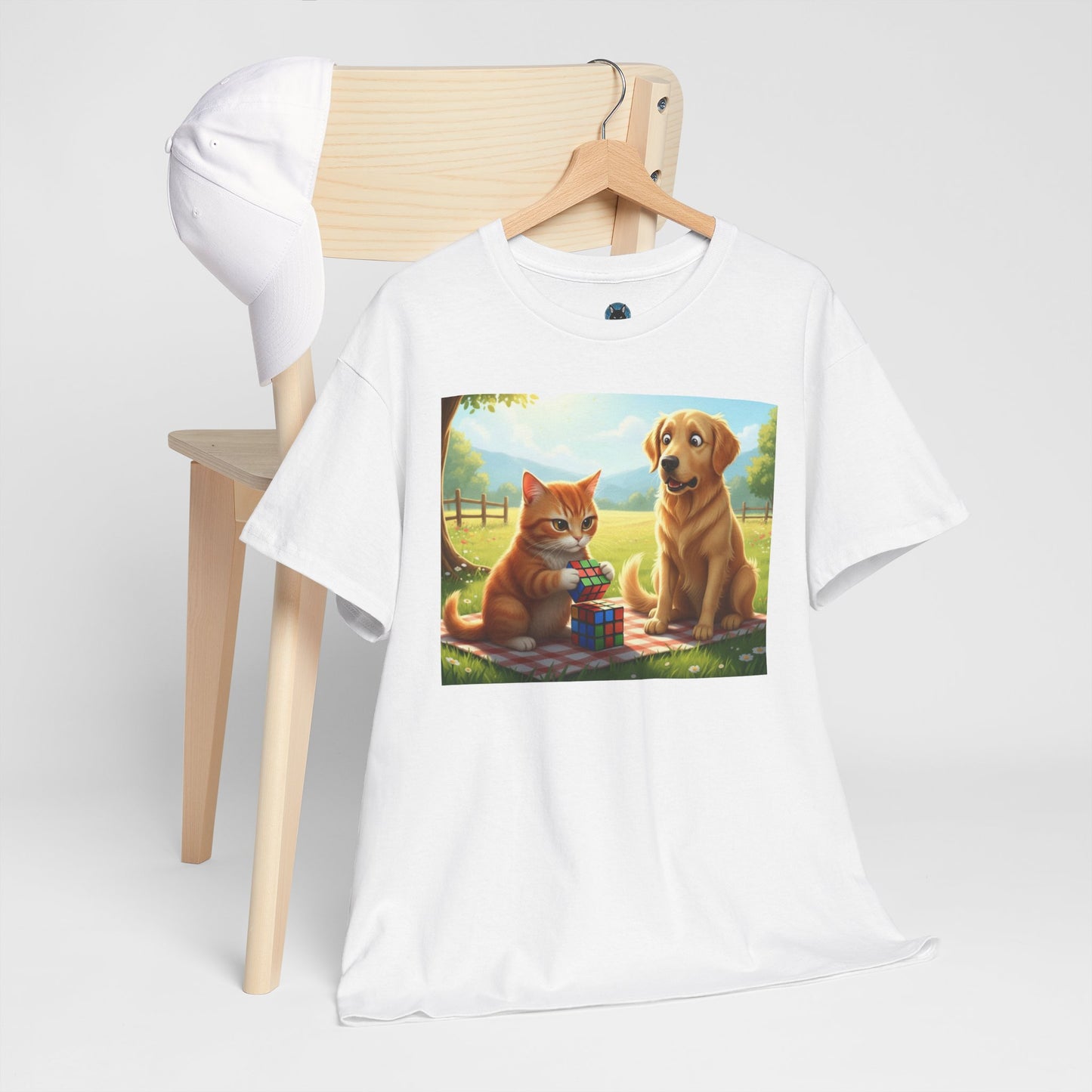 Cat and Dog Rubik's Cube T-Shirt