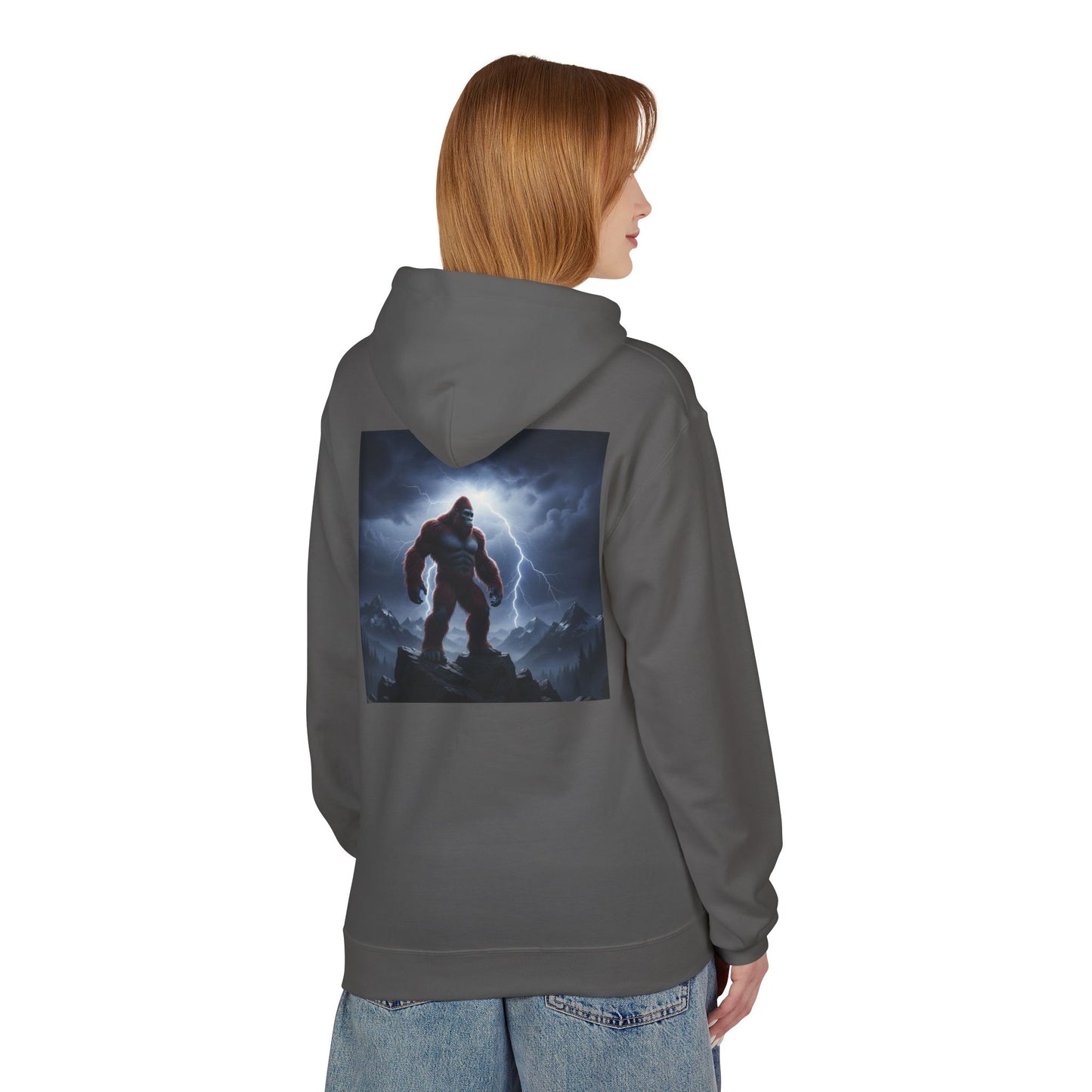 Hoodie - Bigfoot Standing Tall in the Storm