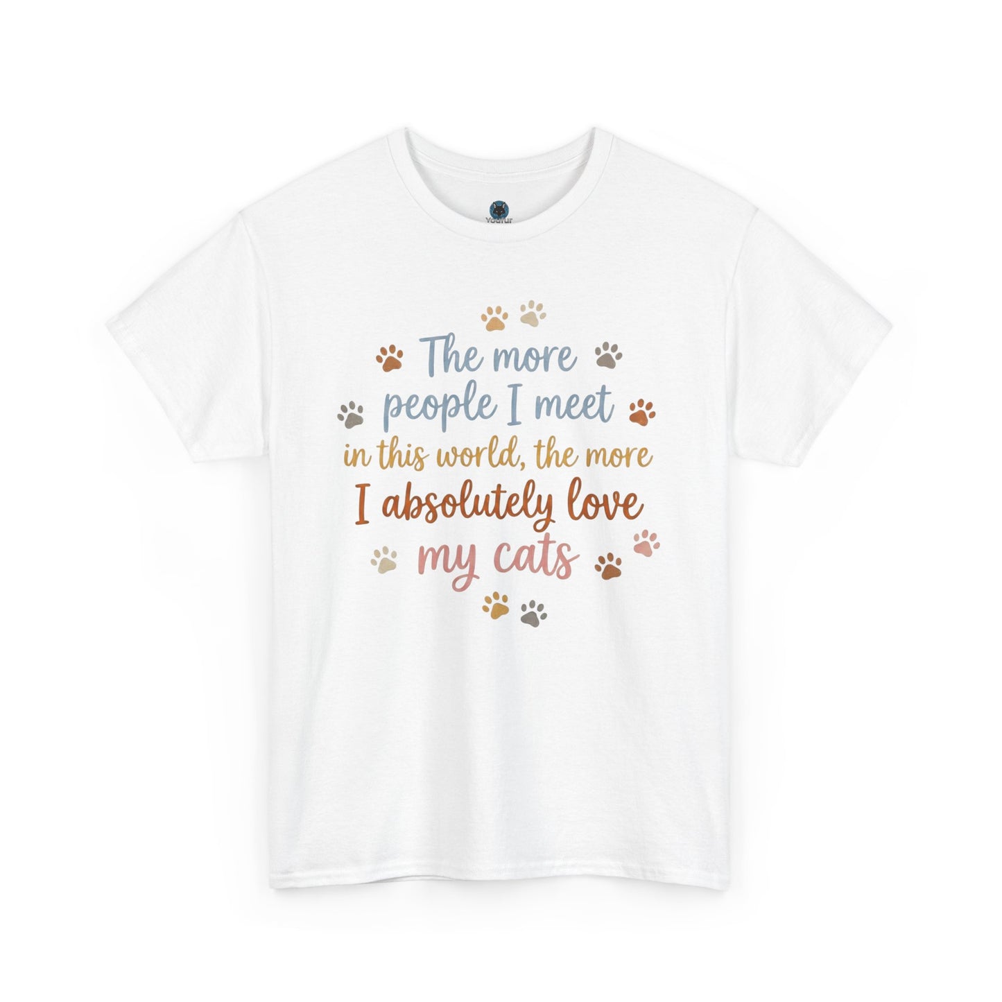 I Absolutely Love My Cats T-Shirt - Cat Paw Print Tee-Funny Cat Lover Shirt- Anti Social Cat Lady Tee Cute -Kitten Owner Apparel