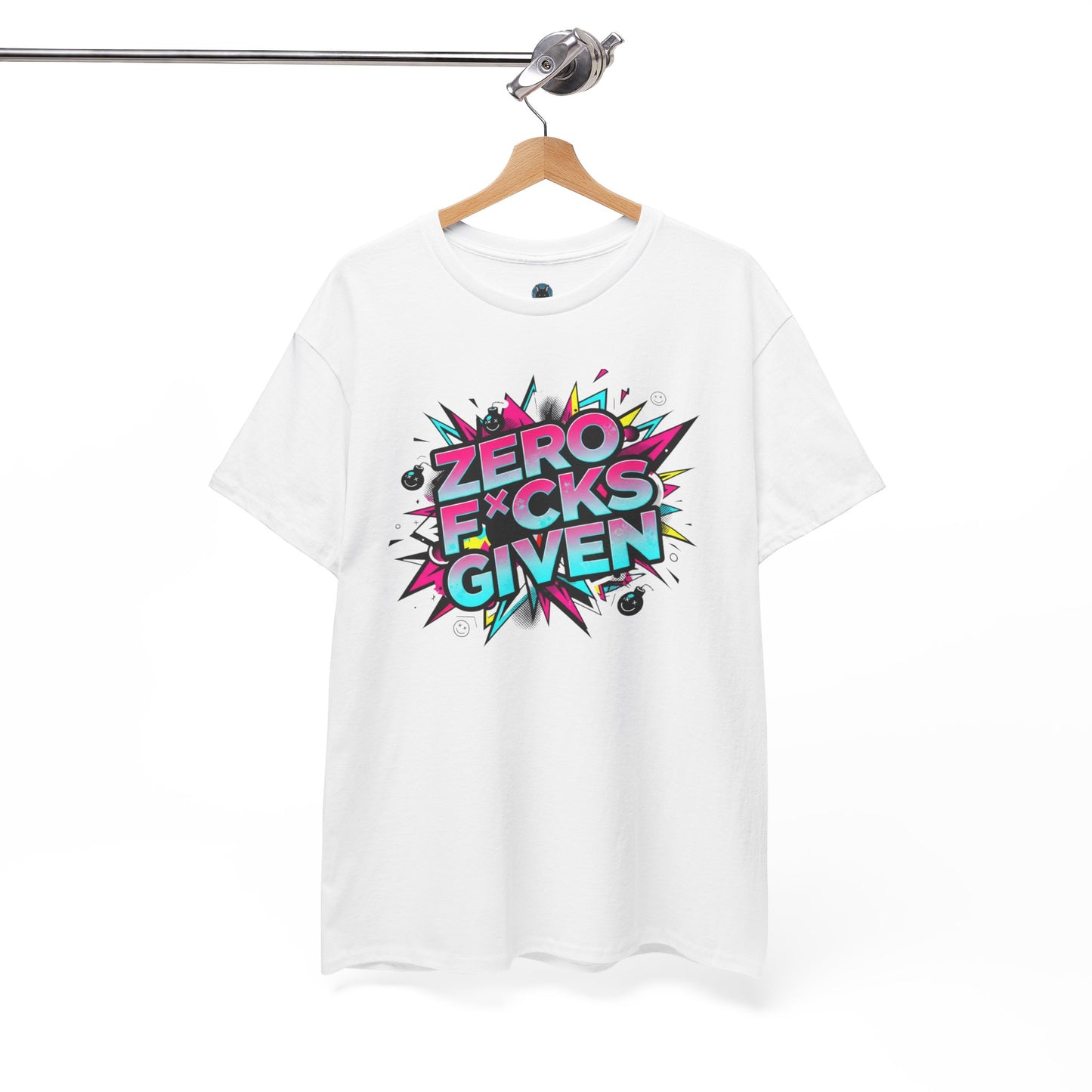 Zero F*cks Given Graphic  | Retro Pop Art Statement Shirt