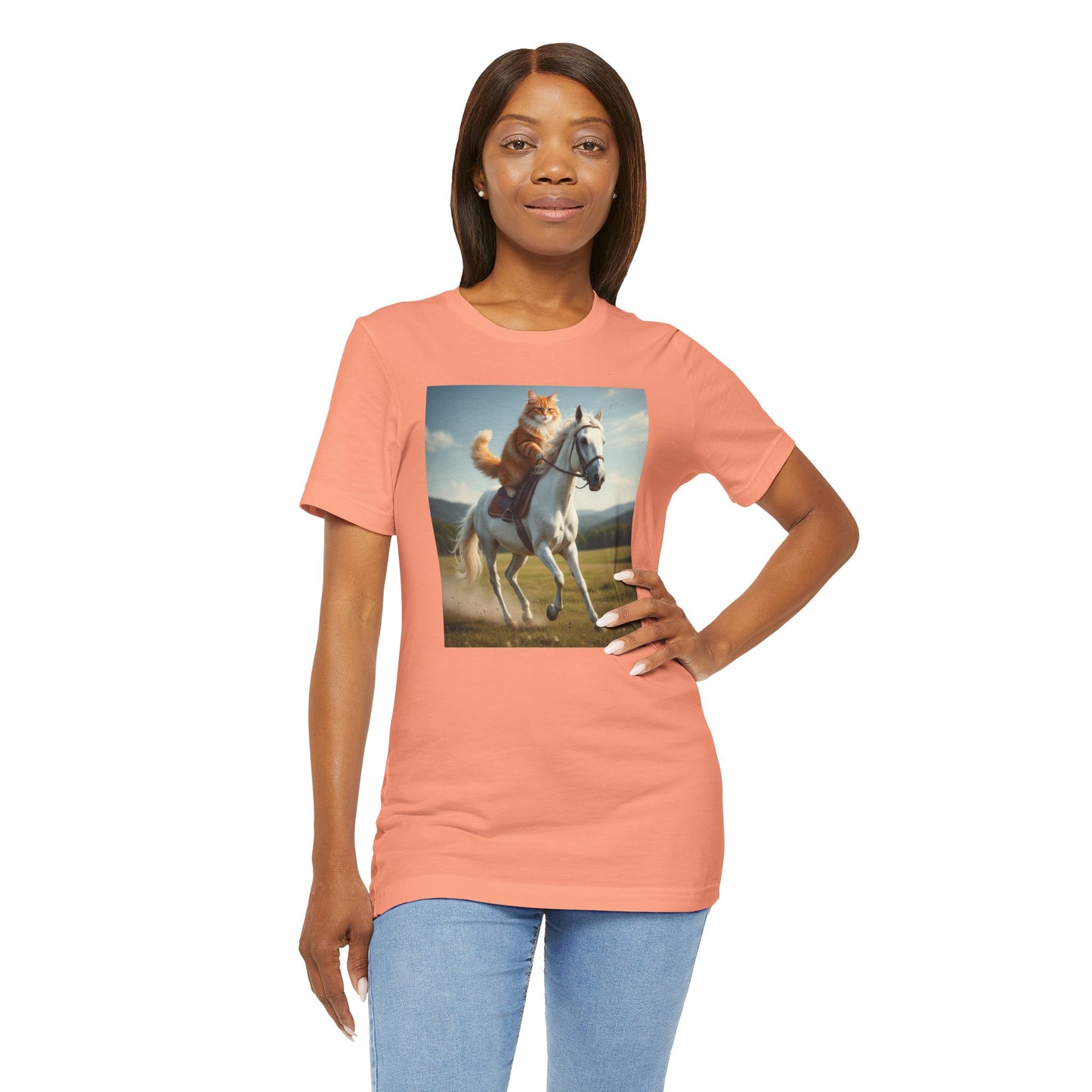 Cat Riding Horse T-Shirt