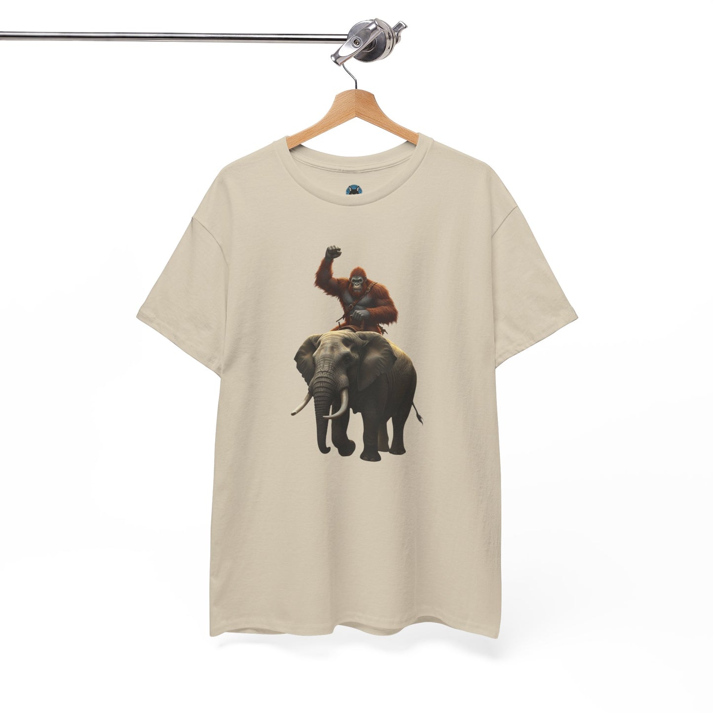 Bigfoot Riding Elephant Unisex T-Shirt
