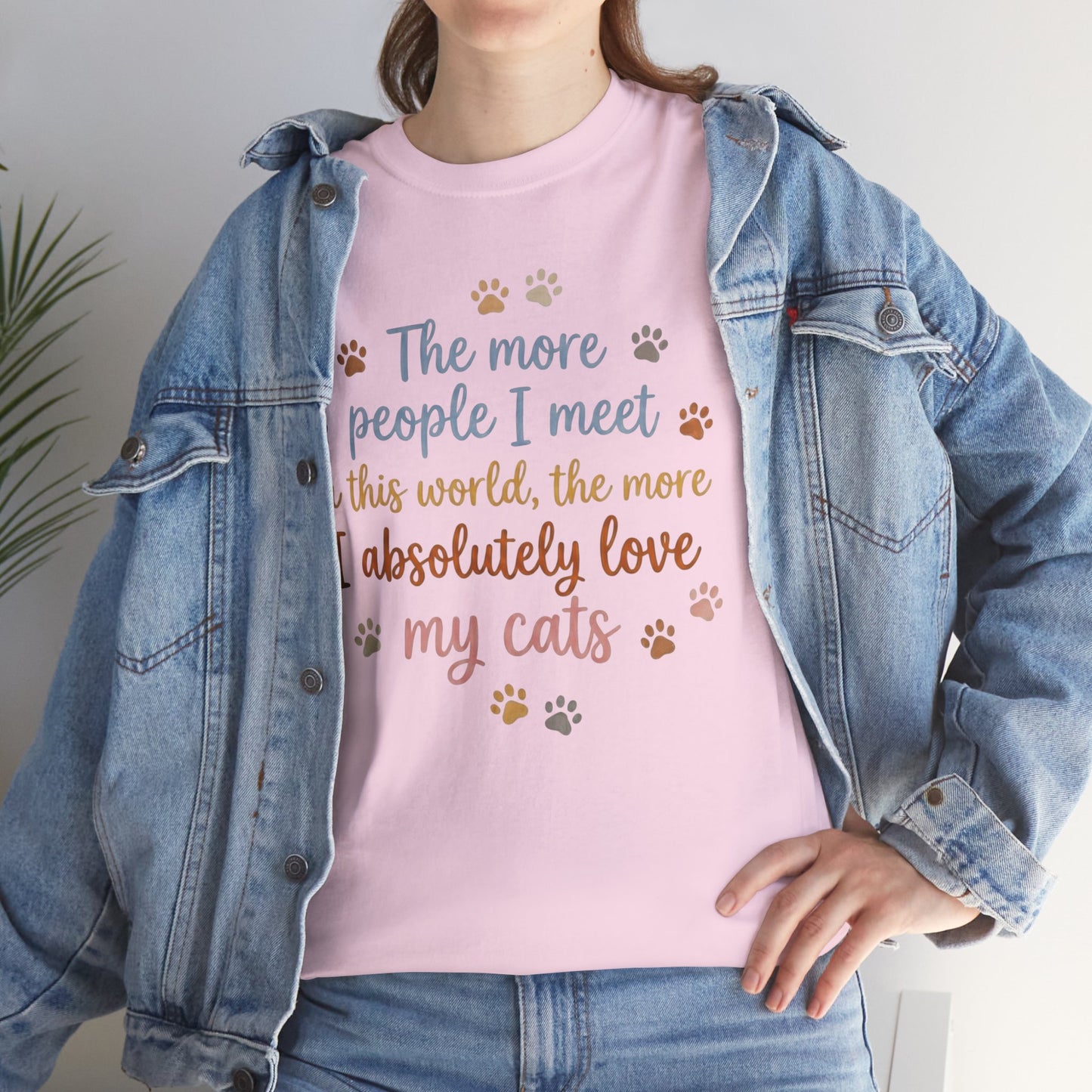 I Absolutely Love My Cats T-Shirt - Cat Paw Print Tee-Funny Cat Lover Shirt- Anti Social Cat Lady Tee Cute -Kitten Owner Apparel