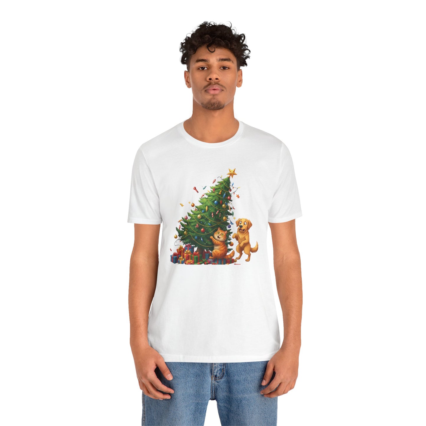 Christmas Cat Unisex T-Shirt