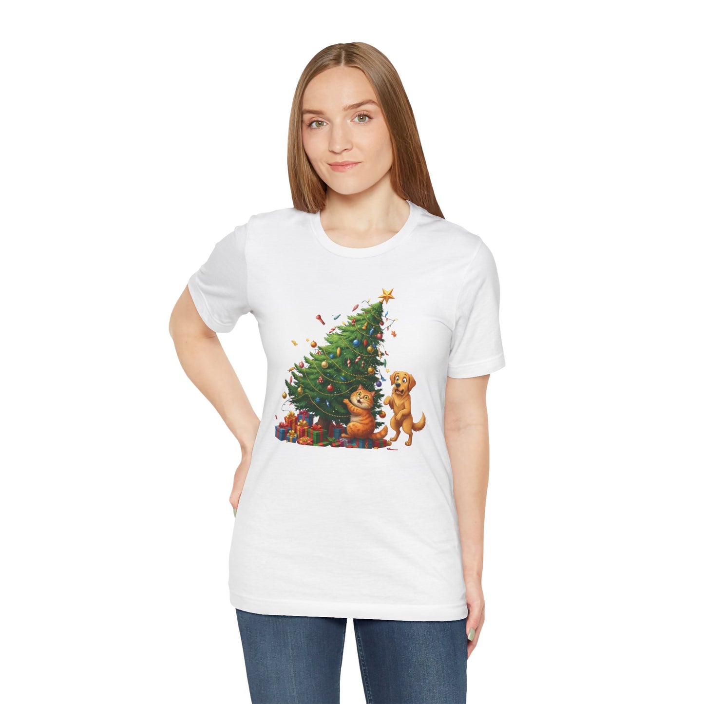 Christmas Cat Unisex T-Shirt