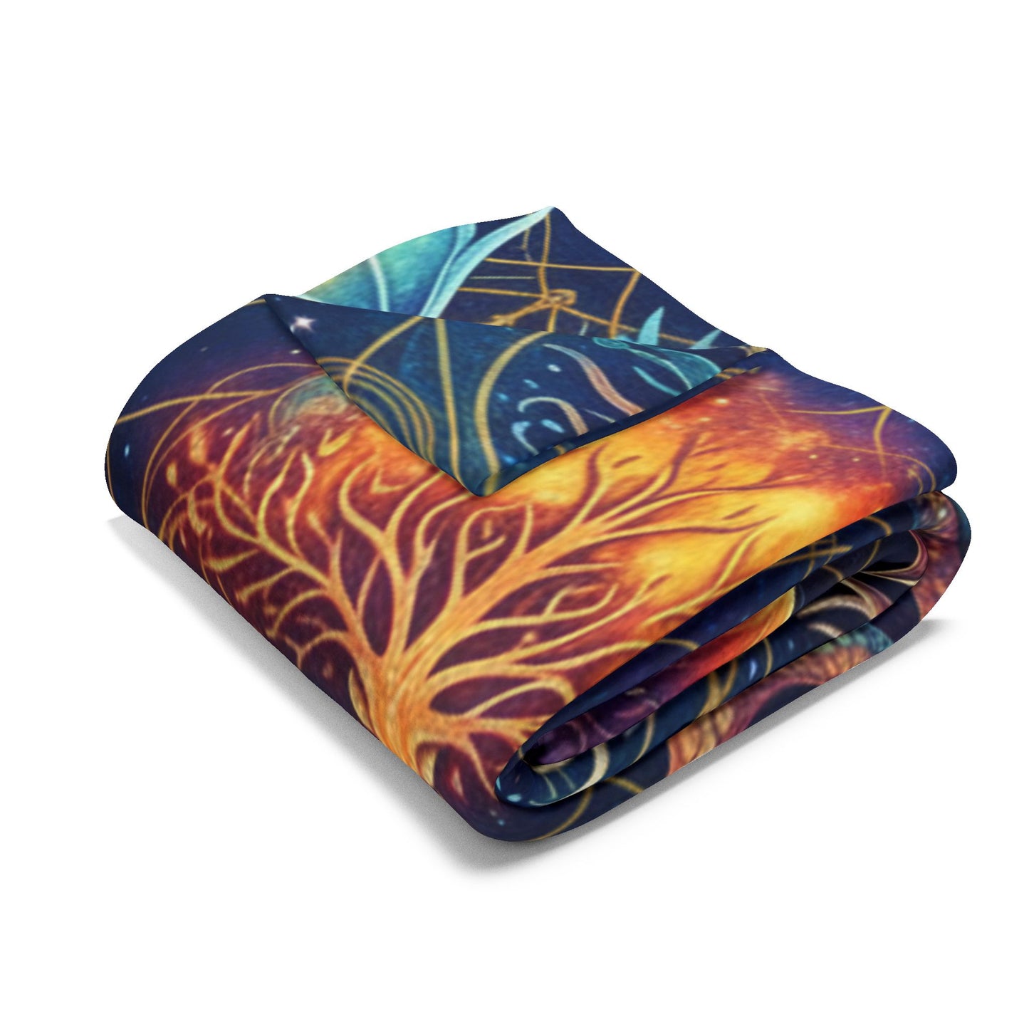 Fleece Blanket - Geo-Bloom Arctic Design