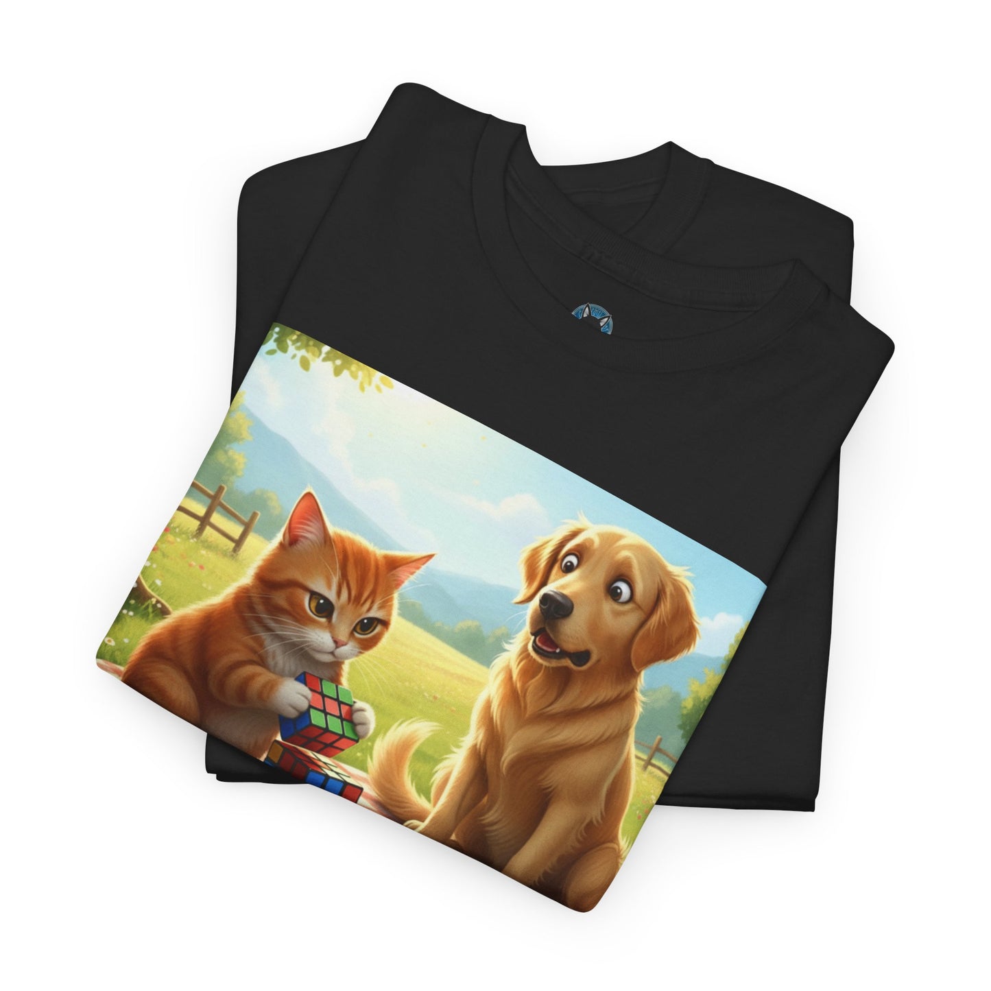 Cat and Dog Rubik's Cube T-Shirt