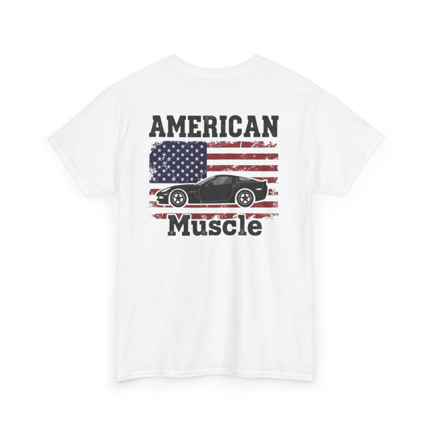 American Muscle Car Shirt | Patriotic Corvette Tee | Distressed Flag Racing Gift | C6 Vette Lover | Car Guy Apparel