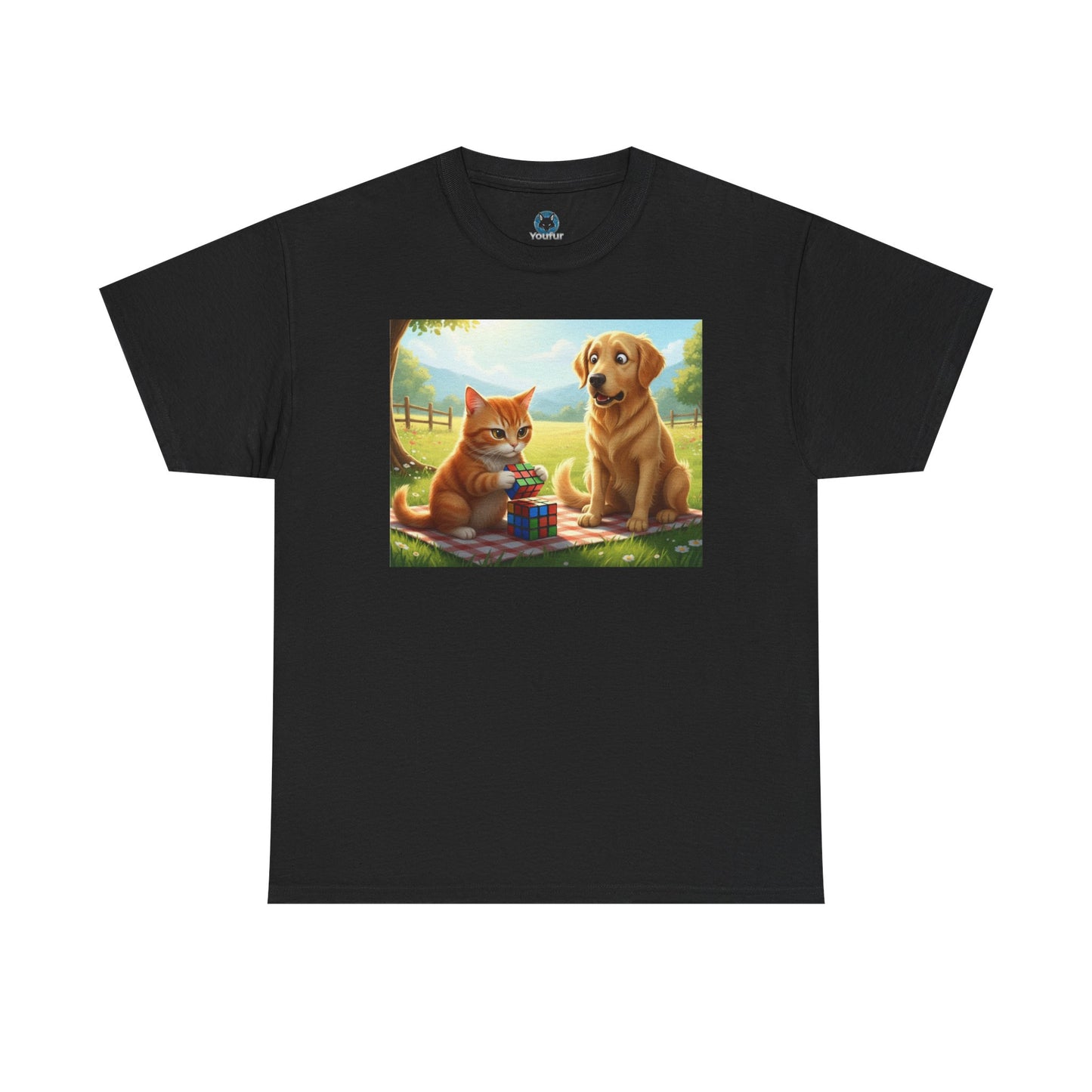 Cat and Dog Rubik's Cube T-Shirt