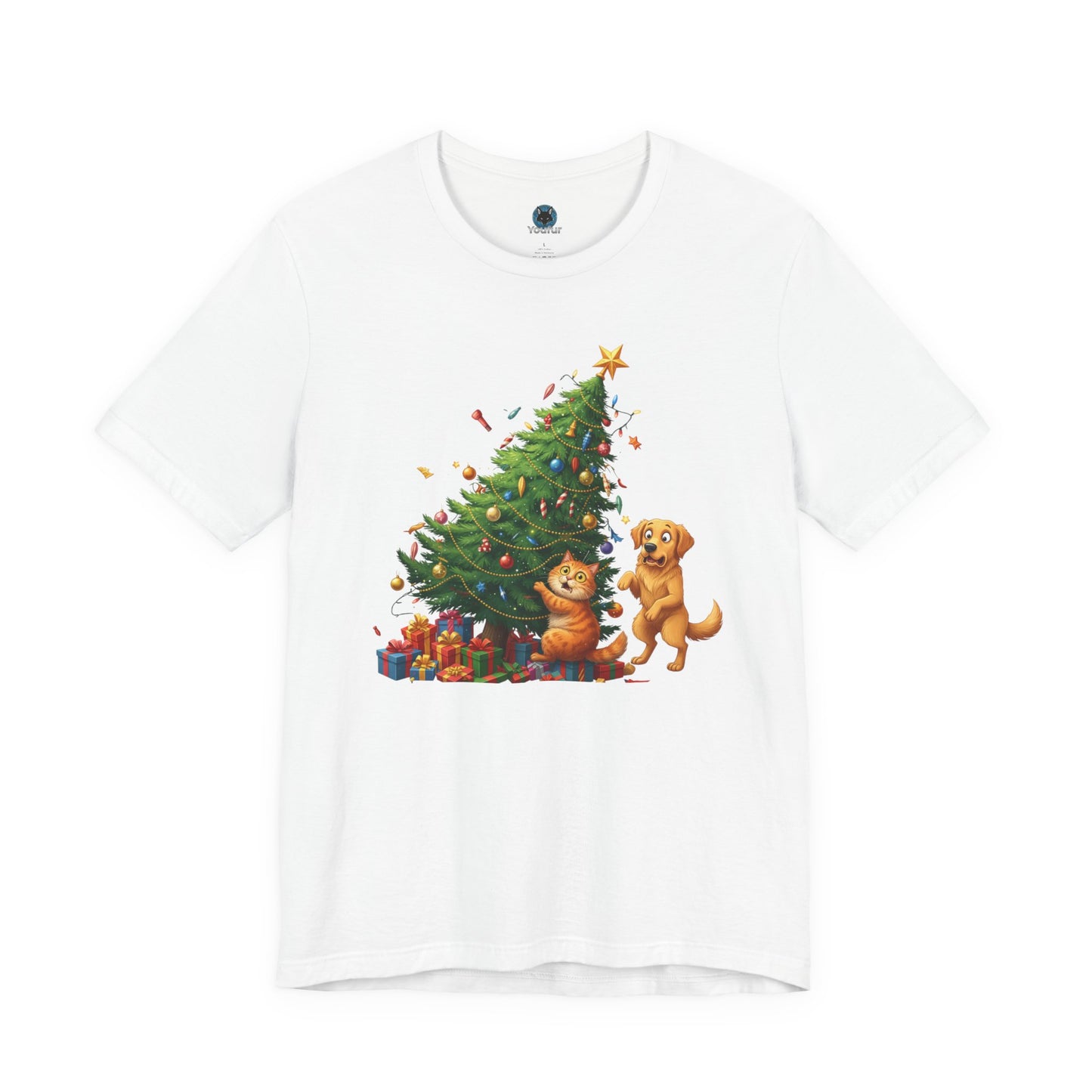 Christmas Cat Unisex T-Shirt