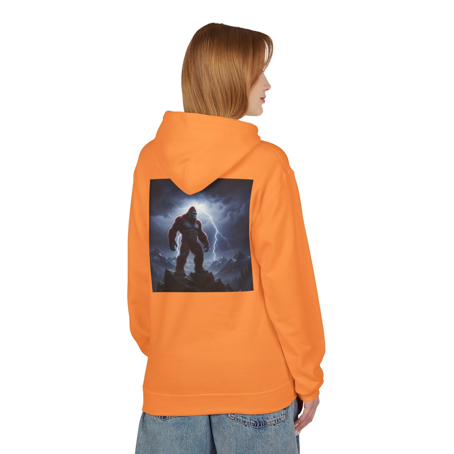 Hoodie - Bigfoot Standing Tall in the Storm