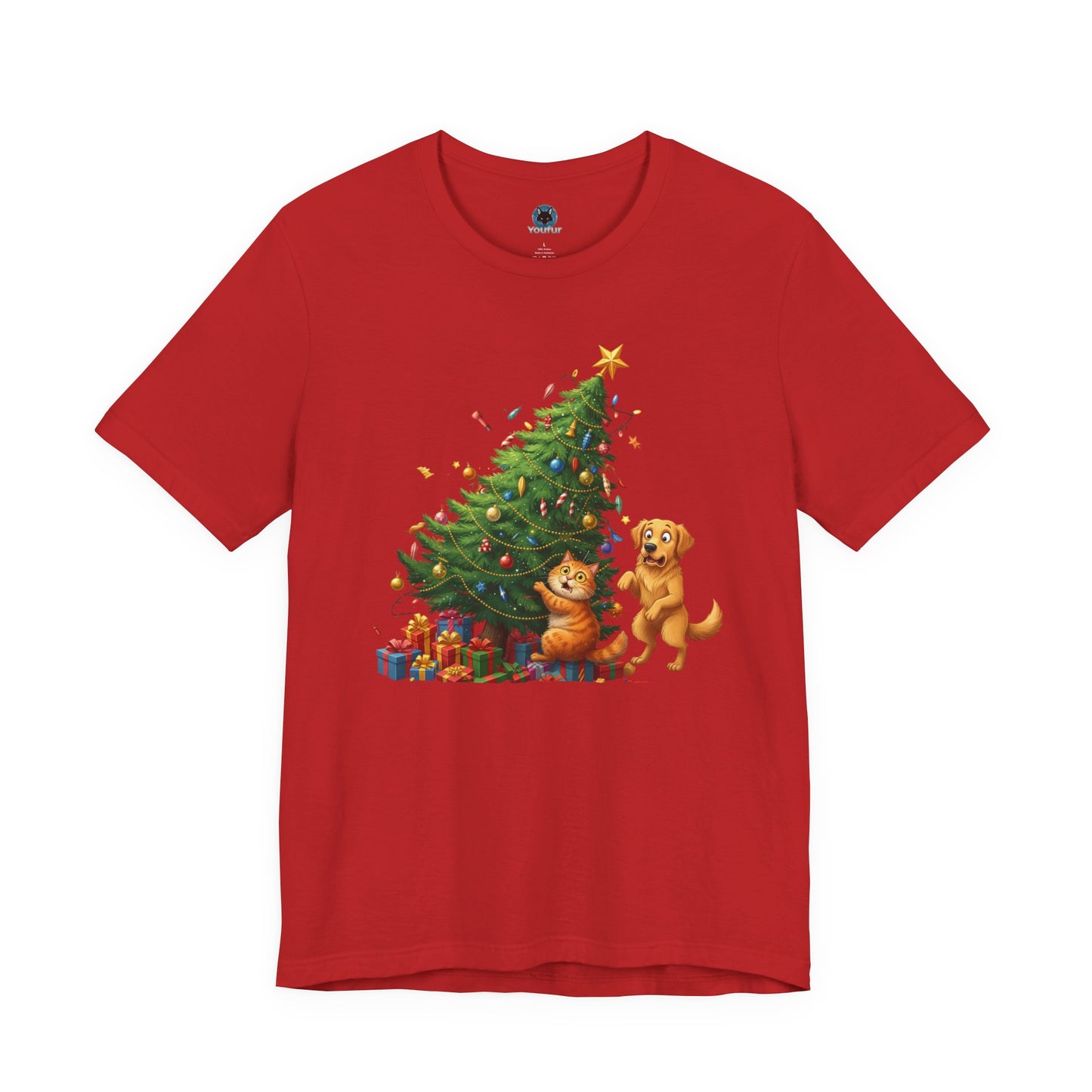 Christmas Cat Unisex T-Shirt