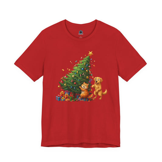 Christmas Cat Unisex T-Shirt