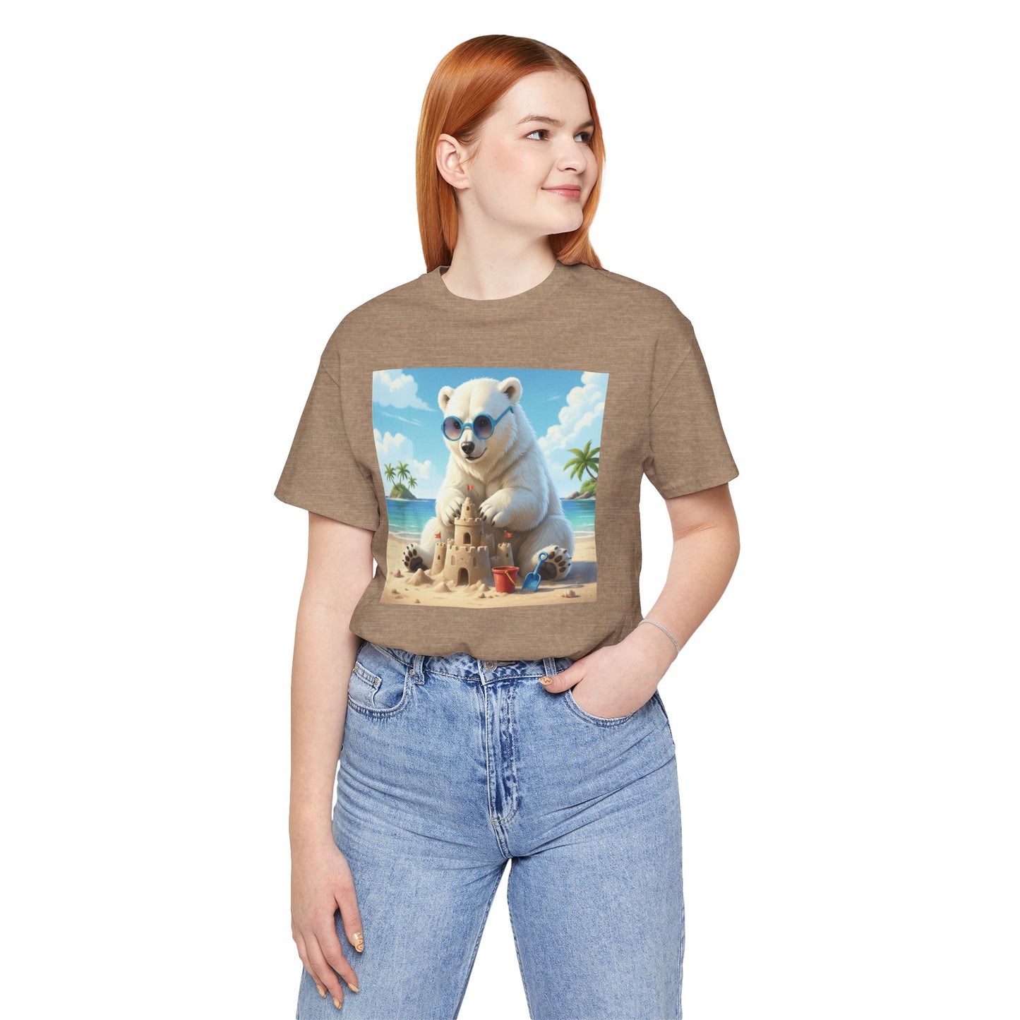 Polar Bear Building a Sand Castle T-shirt