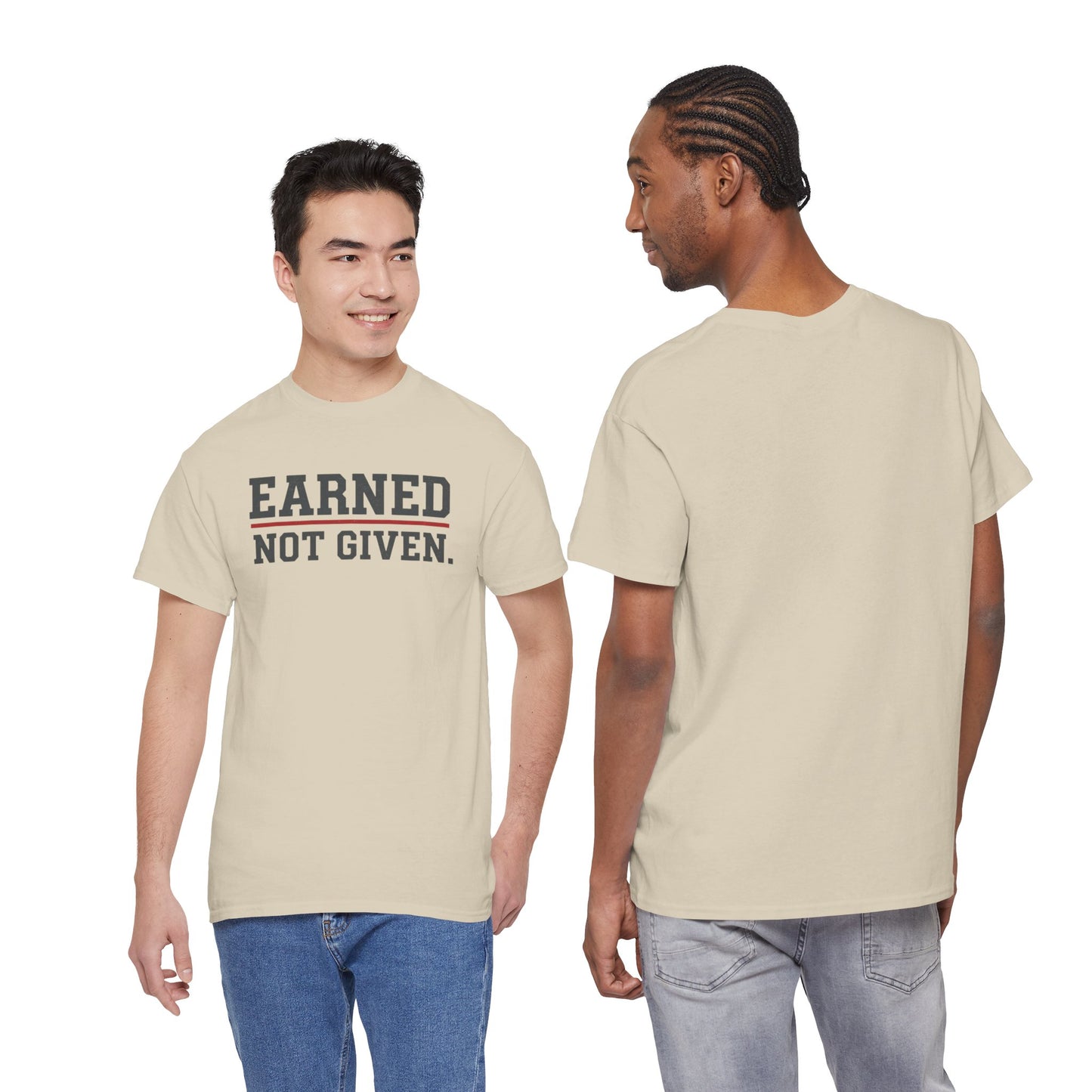 Earned Not Given Shirt - Motivational Gym Tee - Hustle Grind Apparel - Fitness Lover Gift - Inspirational Quote Top