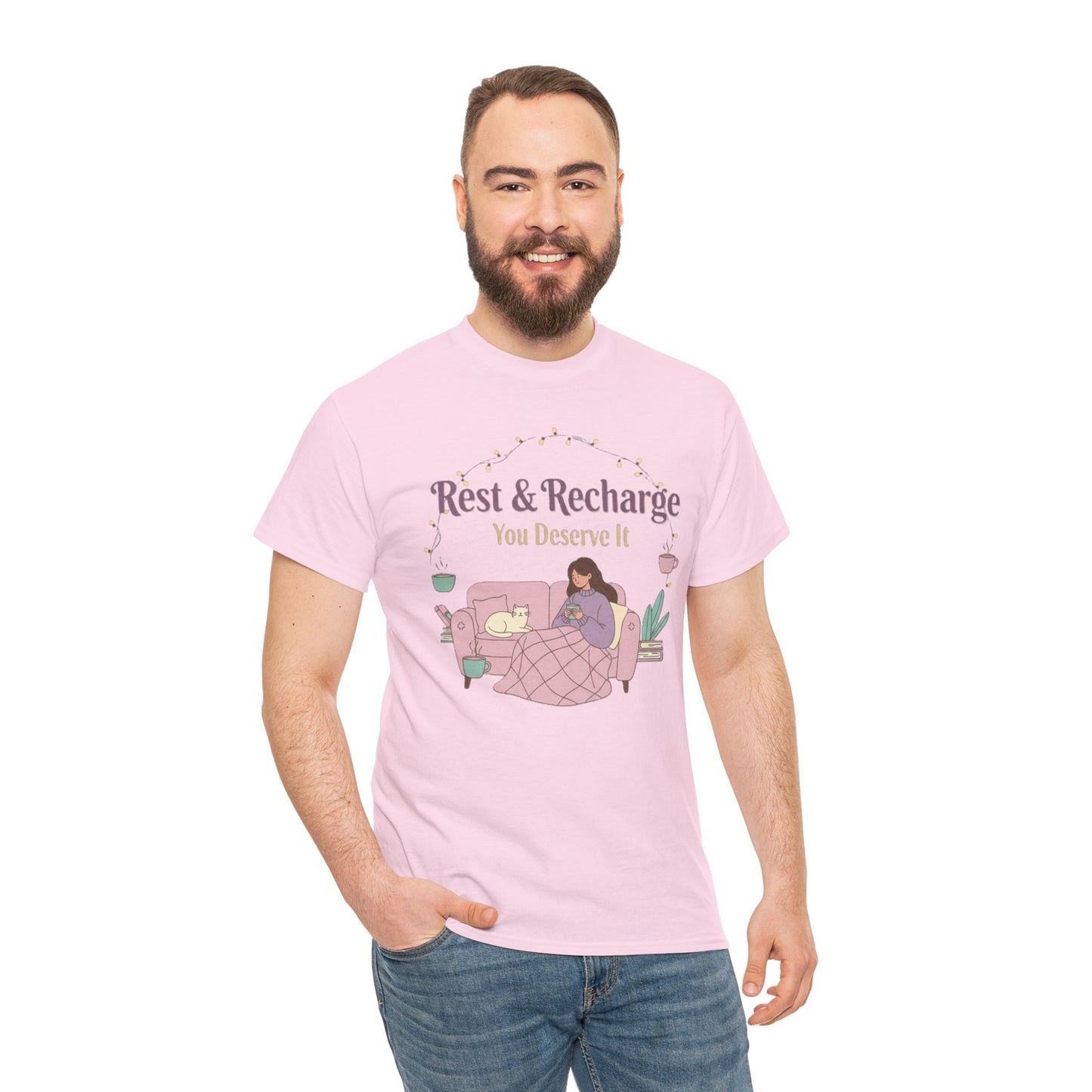 Rest & Recharge Unisex Tee Shirt - Relaxation & Comfort Apparel