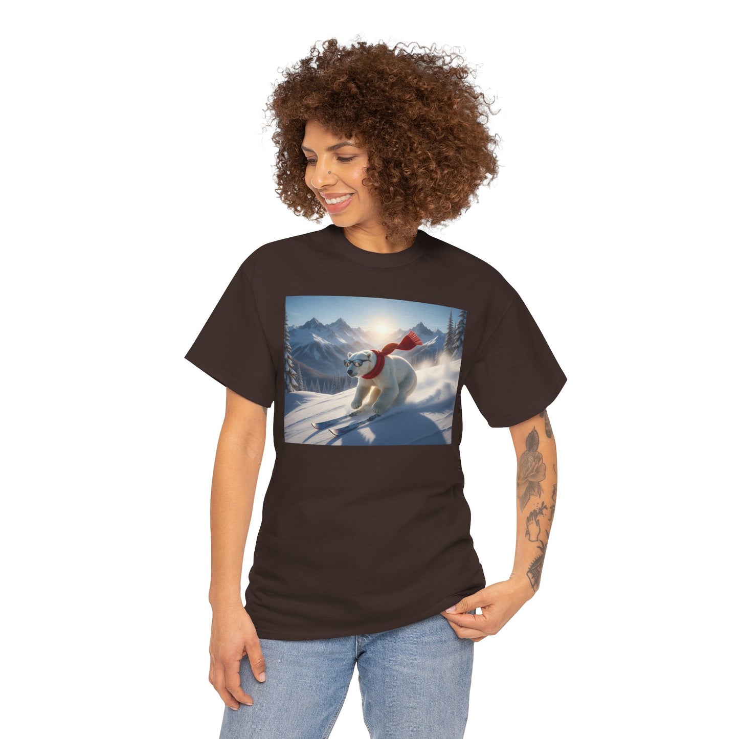 Skiing Polar Bear T-Shirt