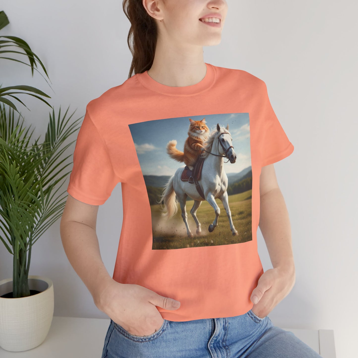 Cat Riding Horse T-Shirt