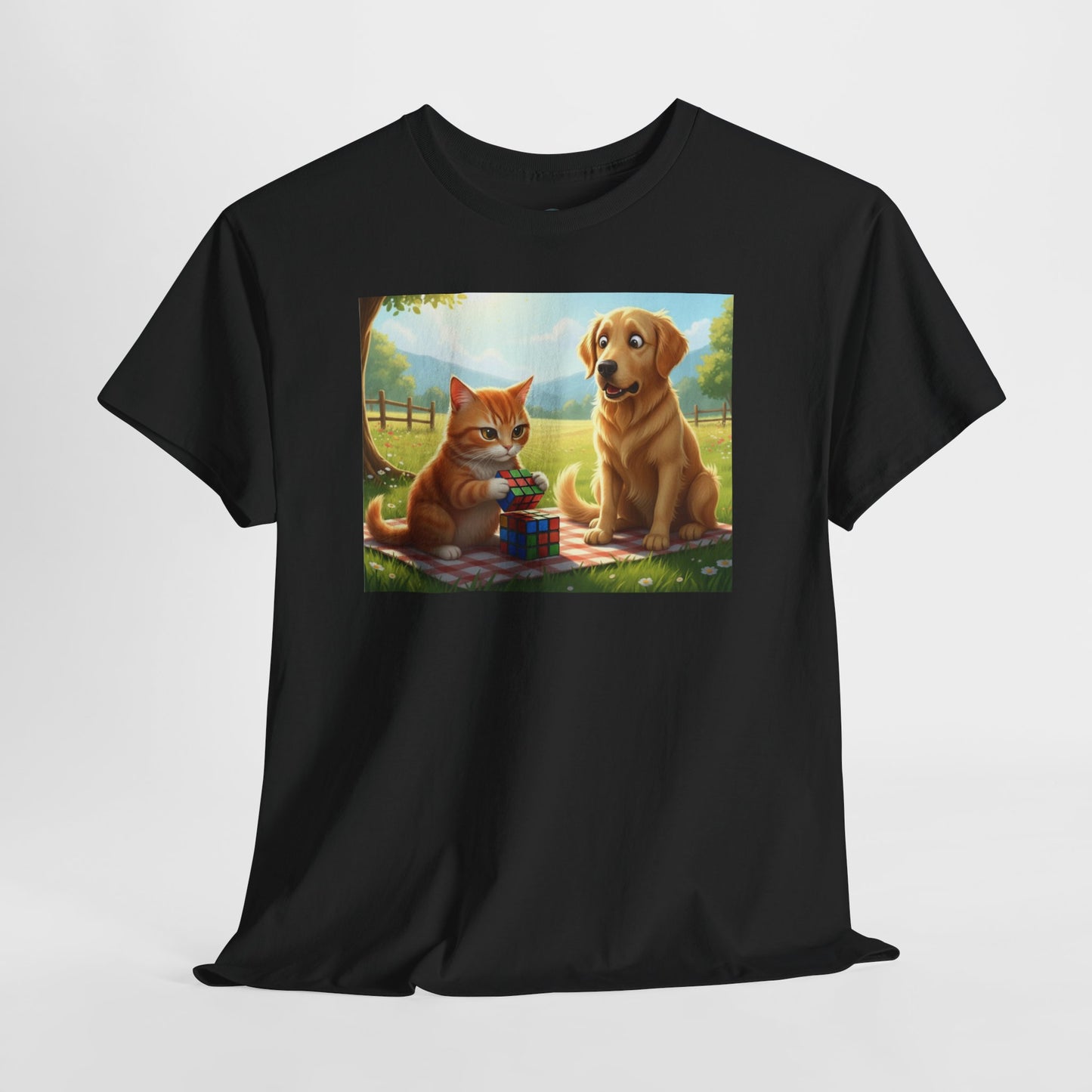 Cat and Dog Rubik's Cube T-Shirt