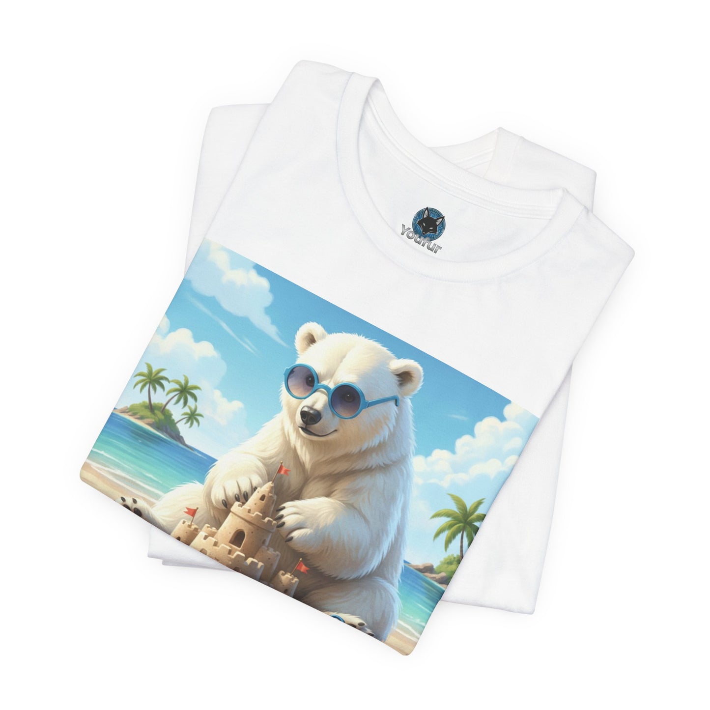 Polar Bear Building a Sand Castle T-shirt