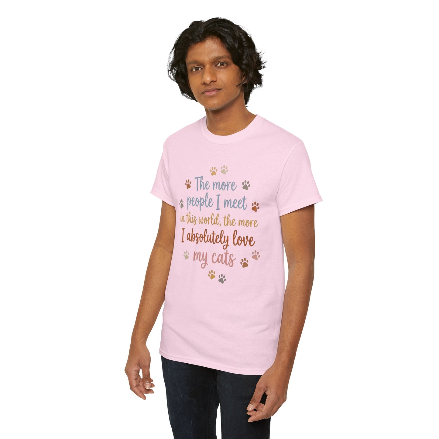 I Absolutely Love My Cats T-Shirt - Cat Paw Print Tee-Funny Cat Lover Shirt- Anti Social Cat Lady Tee Cute -Kitten Owner Apparel