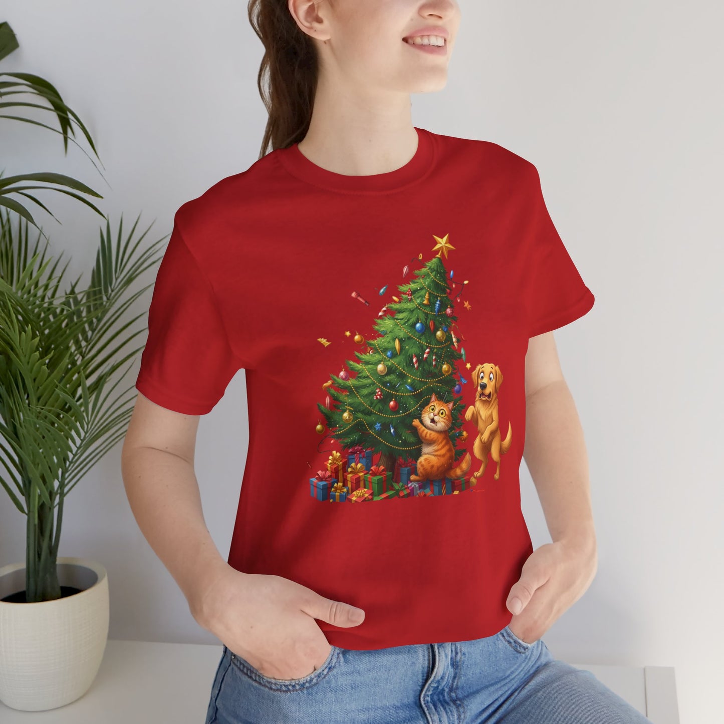 Christmas Cat Unisex T-Shirt