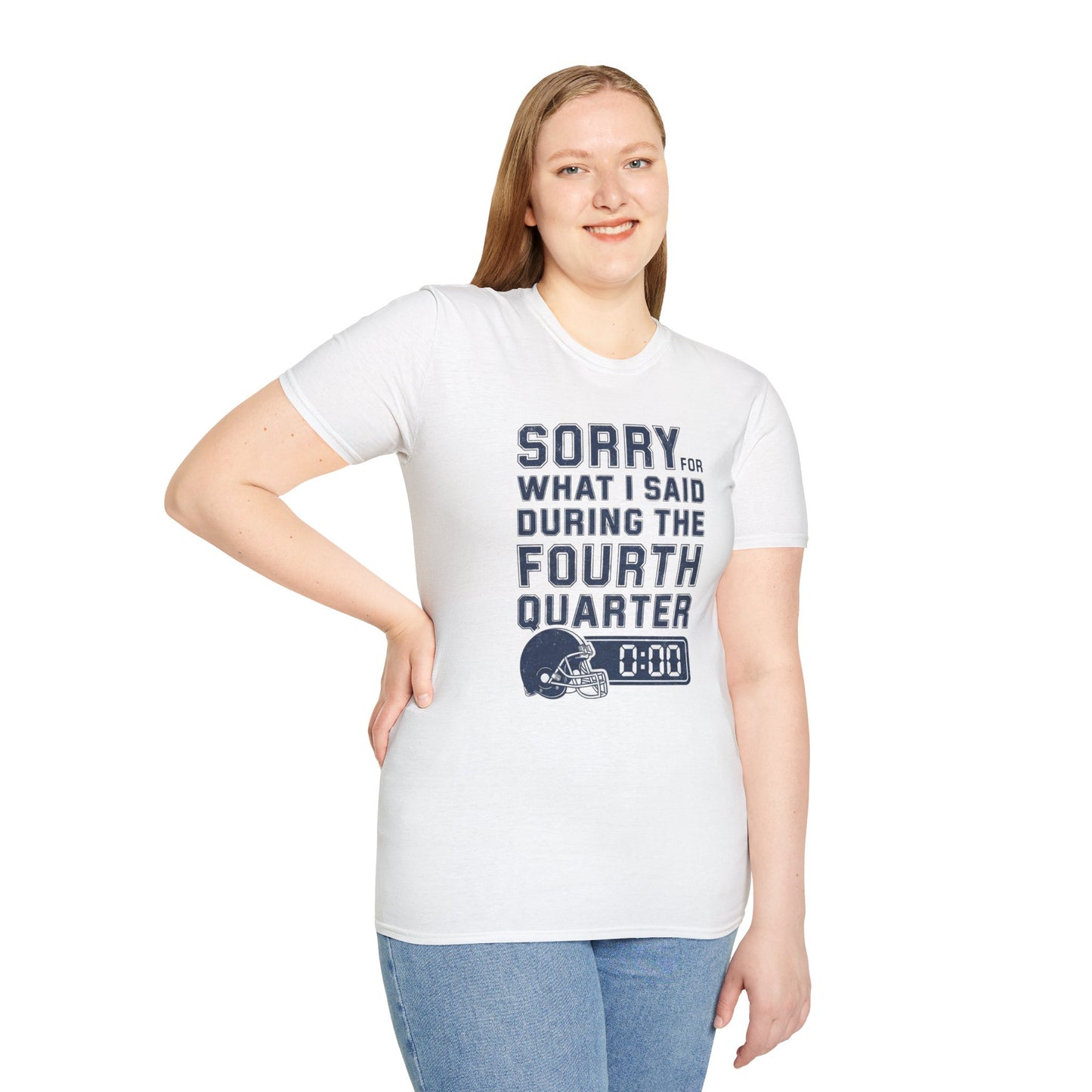 Sorry for What I Said During the Fourth Quarter - T-Shirt Funny Football Shirt - Sports Fan Gift Sunday Football Gear  Fourth Quarter Tee