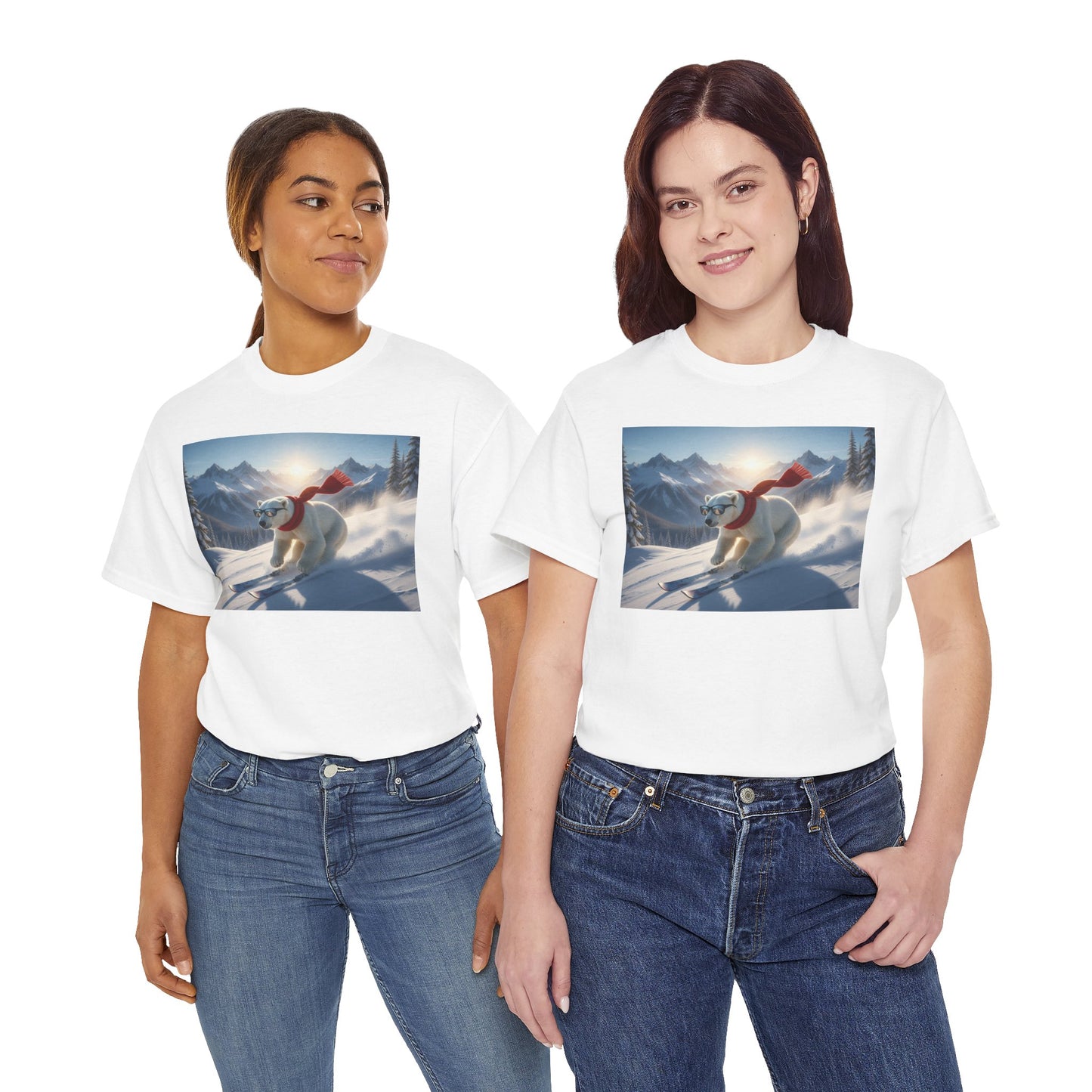 Skiing Polar Bear T-Shirt