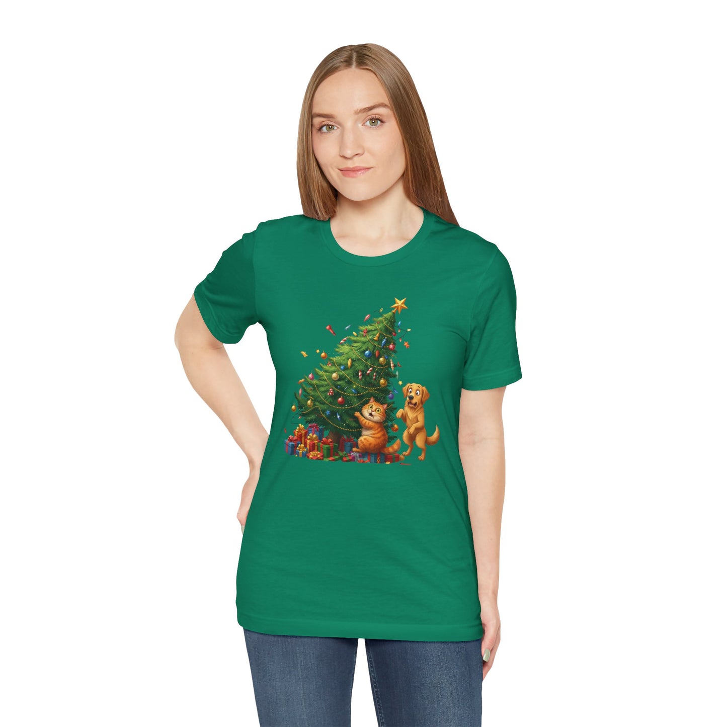 Christmas Cat Unisex T-Shirt