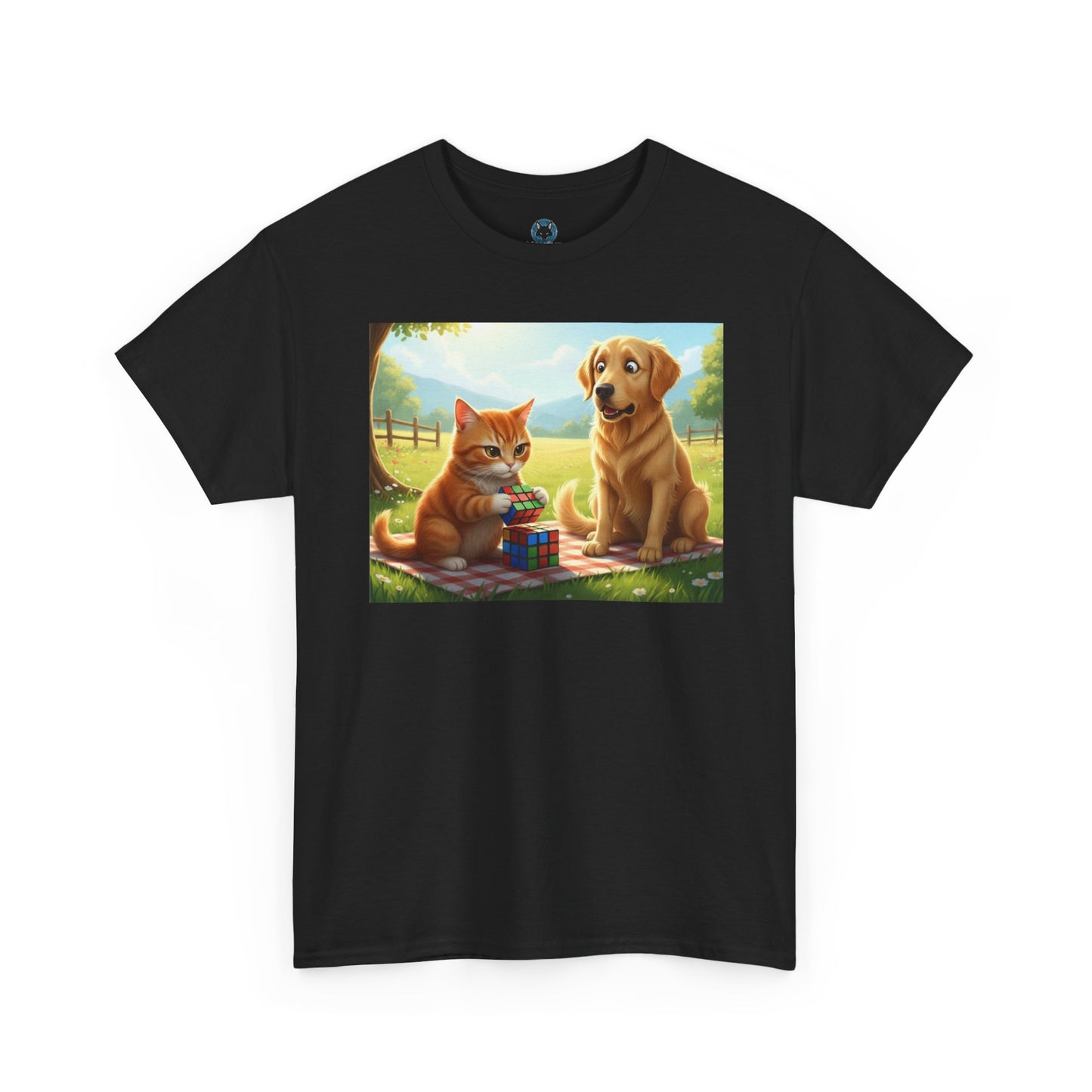 Cat and Dog Rubik's Cube T-Shirt