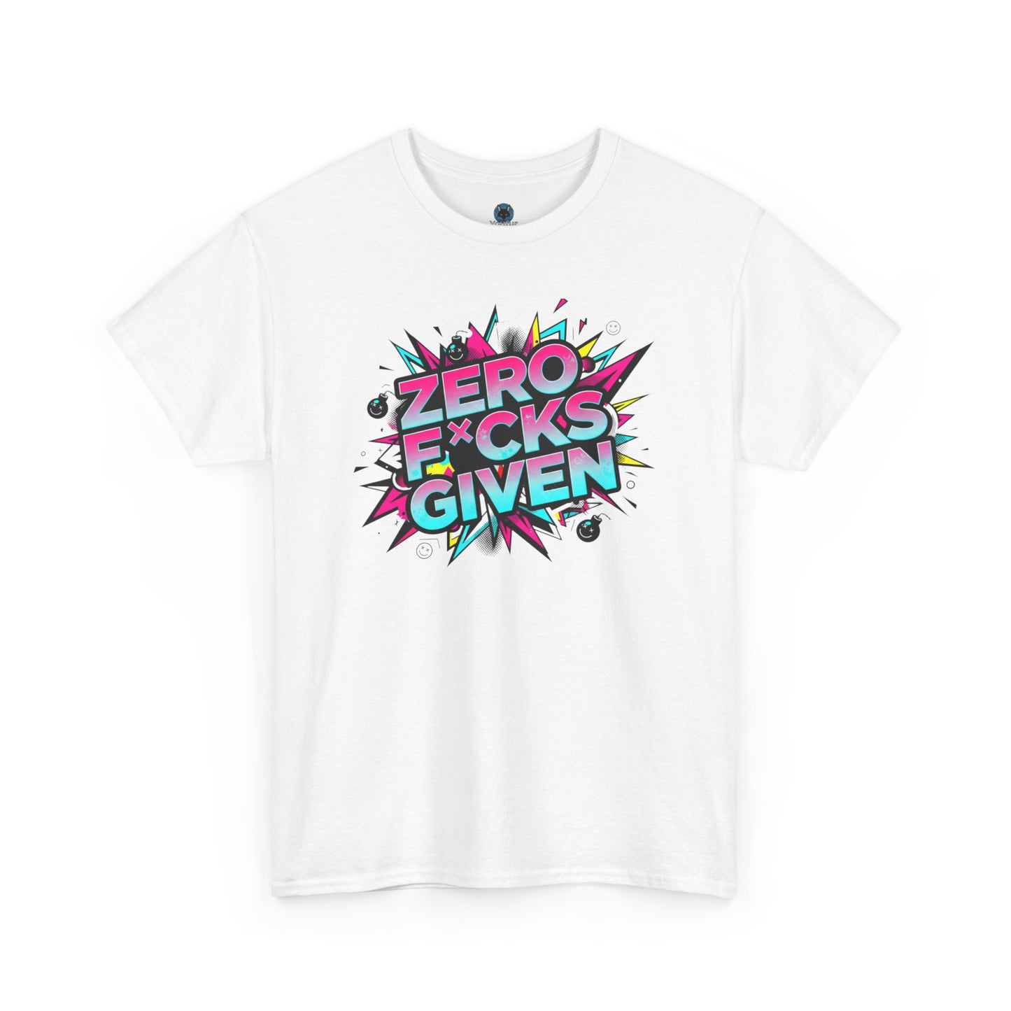 Zero F*cks Given Graphic  | Retro Pop Art Statement Shirt