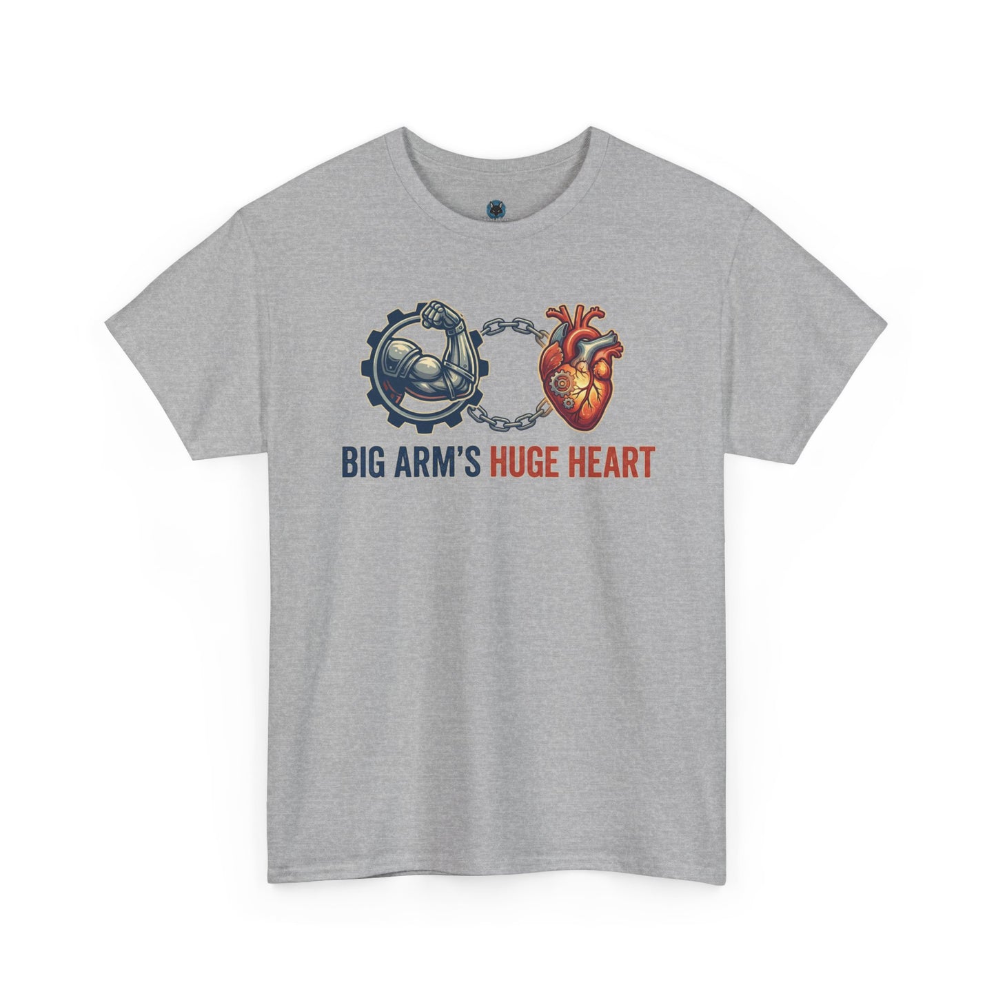 Big Arms Huge Heart Gym T-Shirt | Men's Bodybuilding Graphic Tee | Funny Weightlifting Shirt | Workout Motivation Top | Fitness Lover Gift