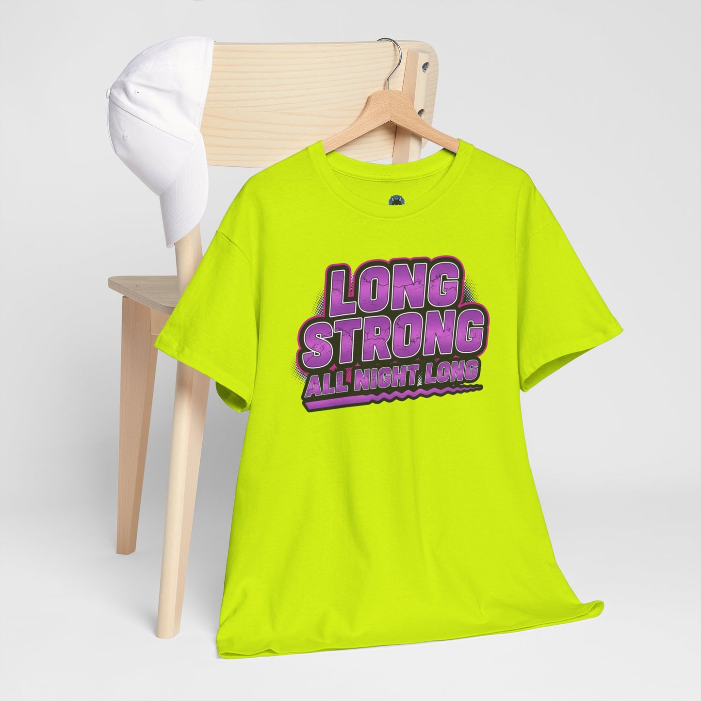 Long Strong All Night Long Shirt- Funny Party Tee- Bachelor Party Gift- Adult Humor Top- Neon Festival Gear