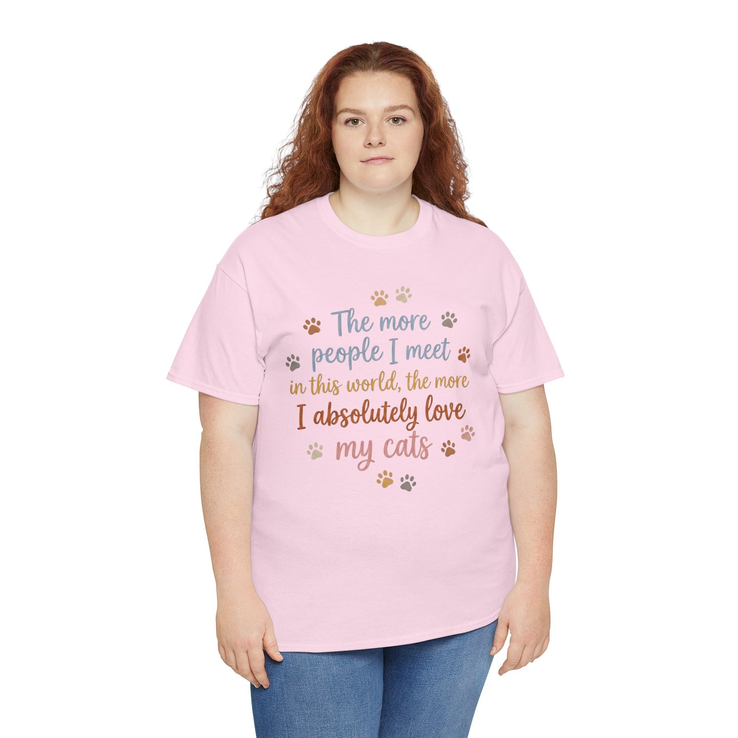 I Absolutely Love My Cats T-Shirt - Cat Paw Print Tee-Funny Cat Lover Shirt- Anti Social Cat Lady Tee Cute -Kitten Owner Apparel